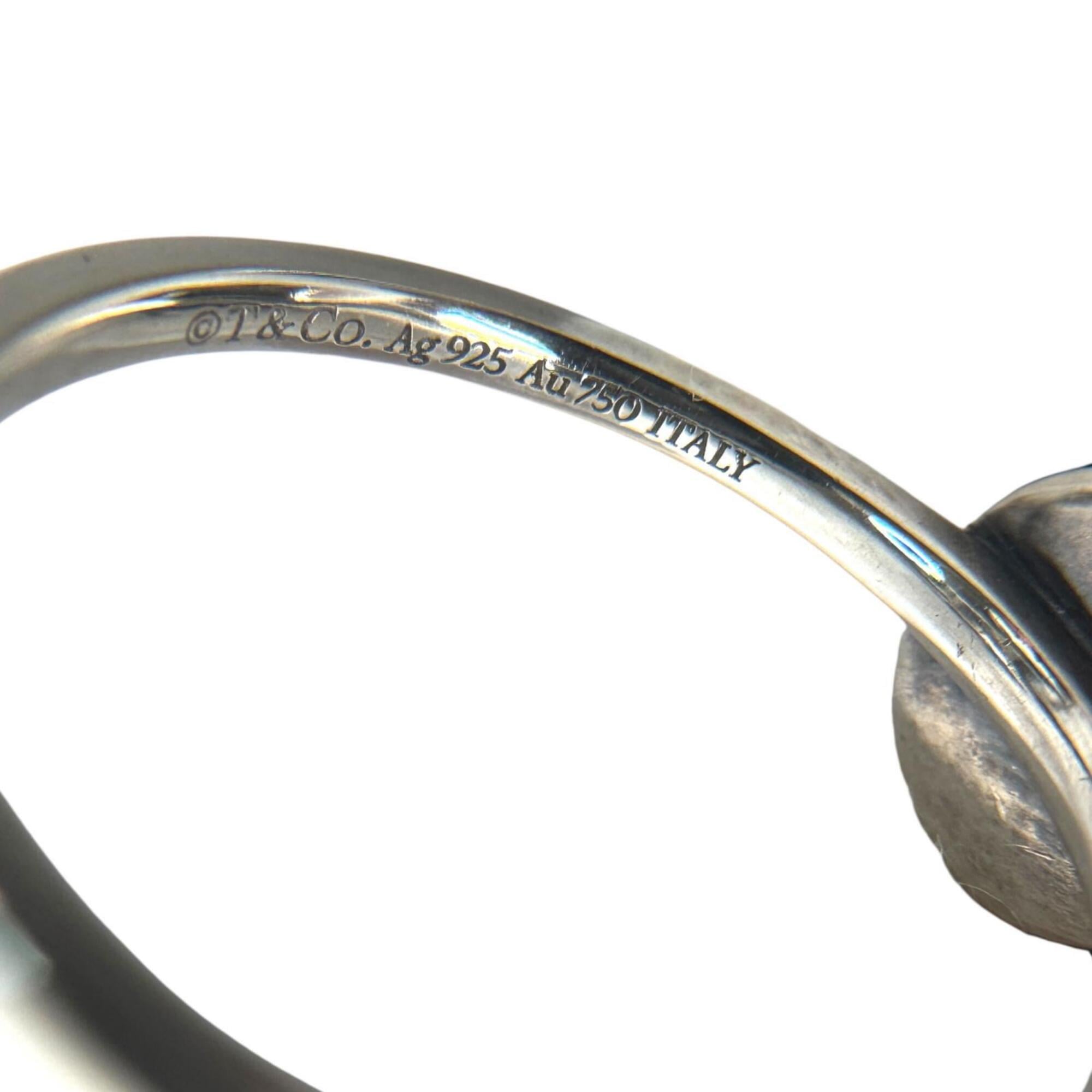 Tiffany Gold Silver Sterling Silver 925 Band Ring (Pre-Owned)