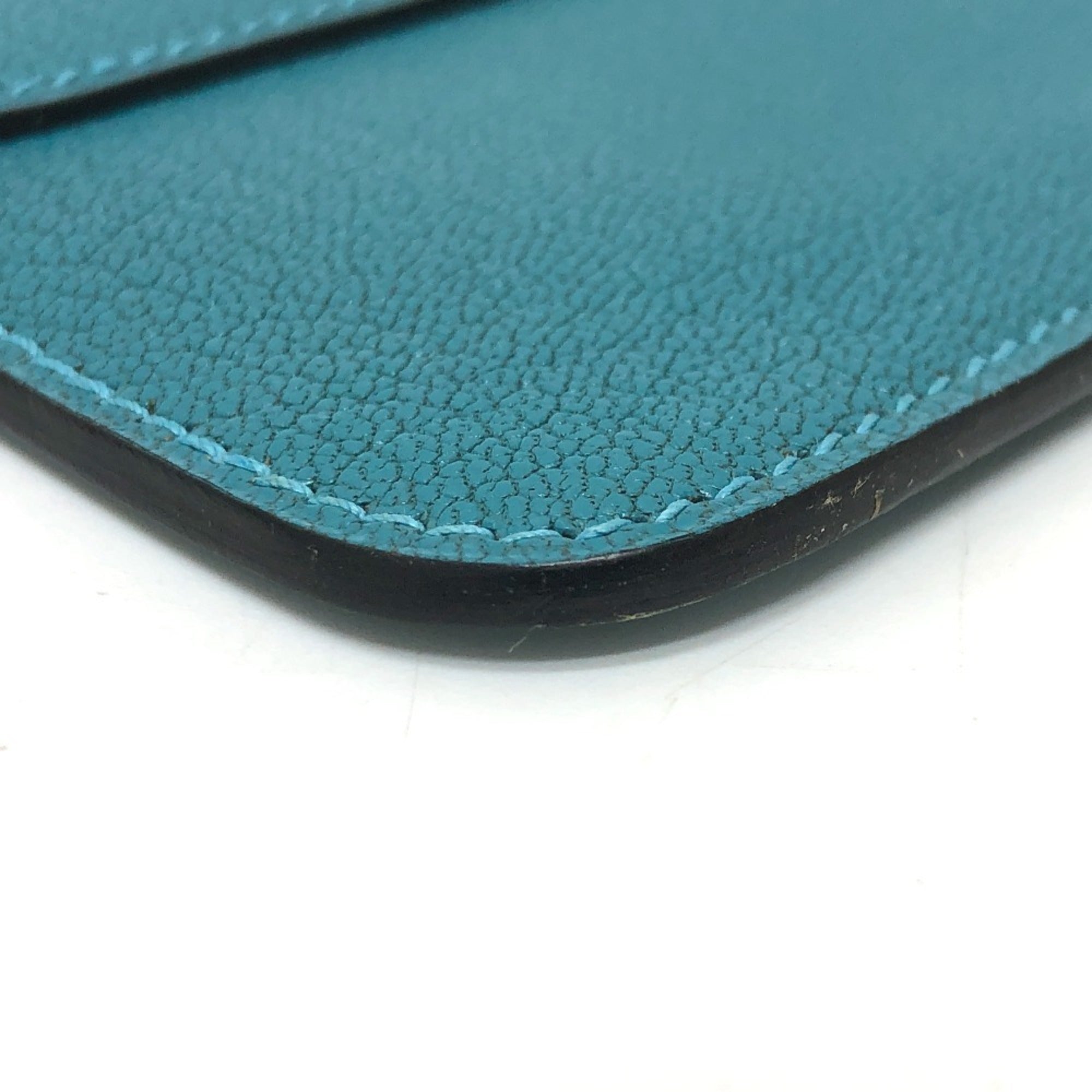 Hermes Blue Jean Chevre Myzore Leather Clutch Bag Pouch (Pre-Owned)