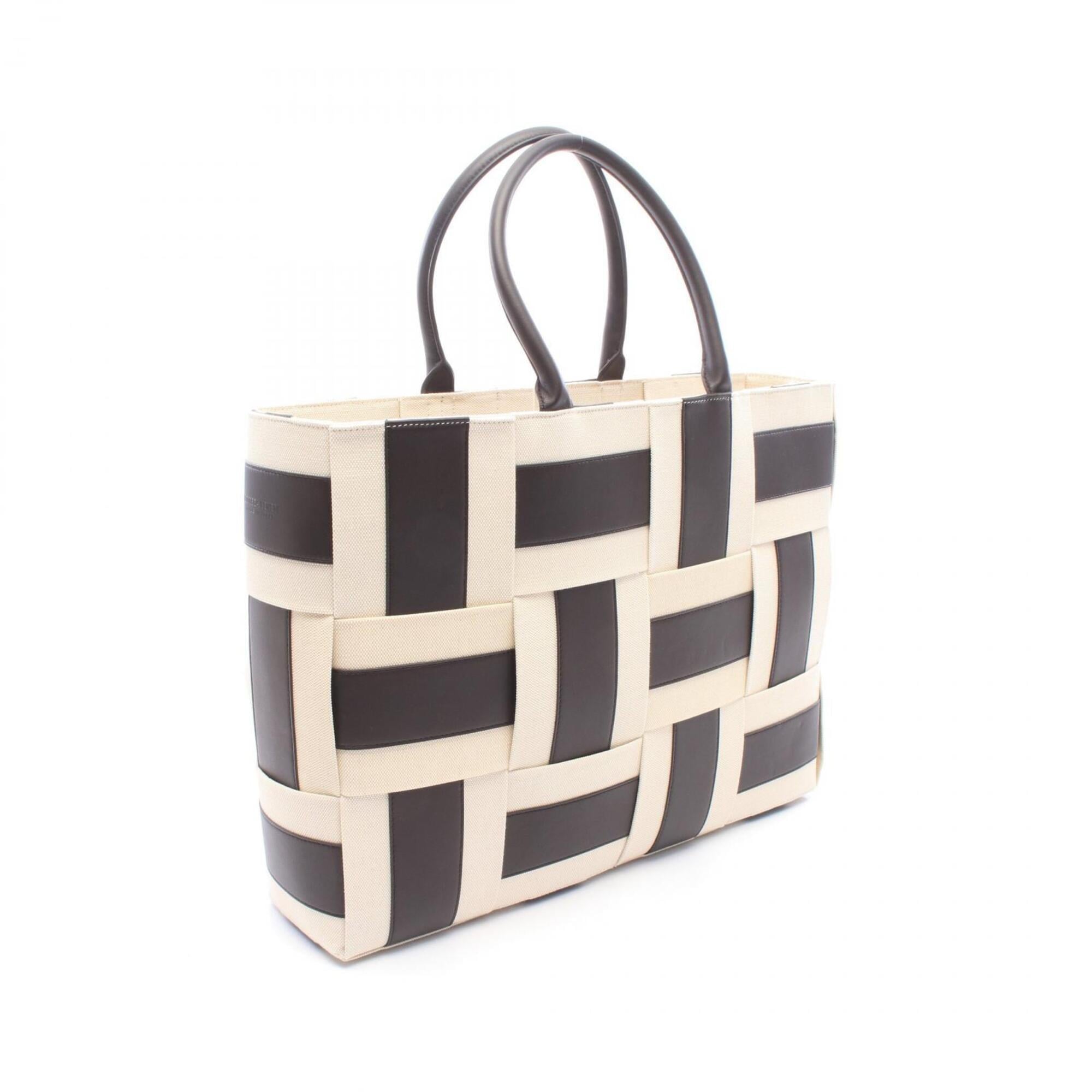 Bottega Veneta Beige Brown Intrecciato Handbag Pouch Tote Bag (Pre-Owned)