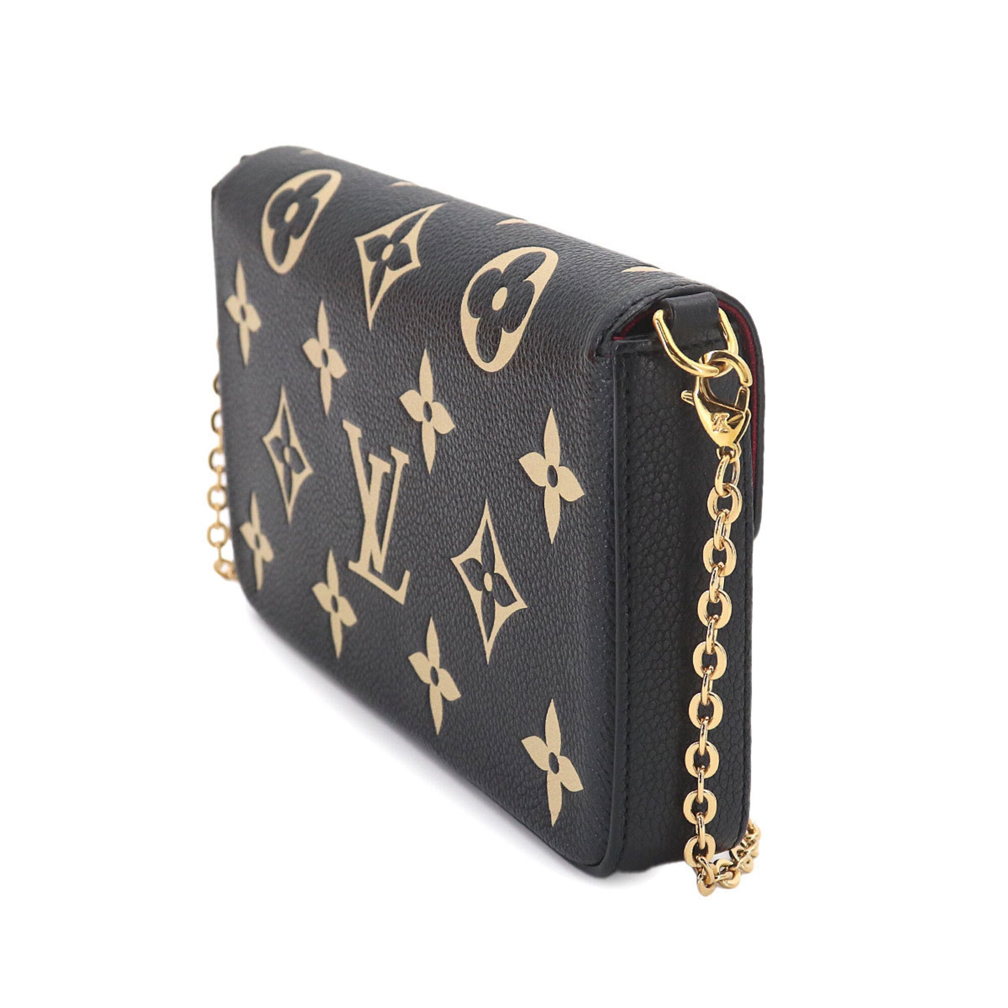 Louis Vuitton Beige Bicolor Black Monogram Monogram Empreinte Pochette (Pre-Owned)