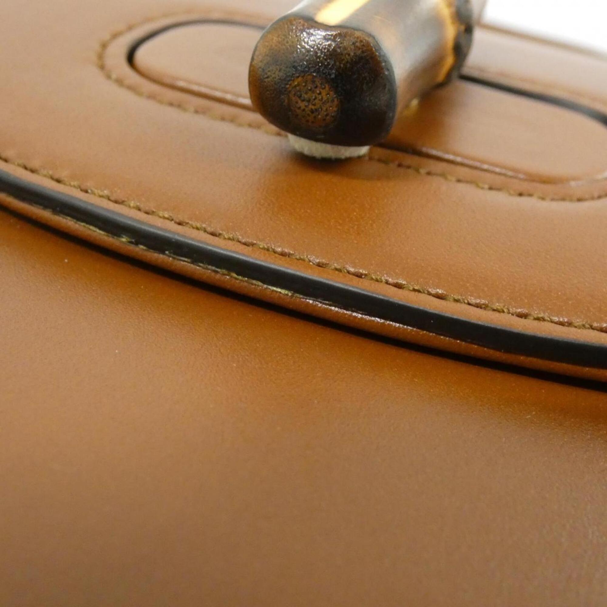 Gucci Brown Leather Handbag (Pre-Owned)