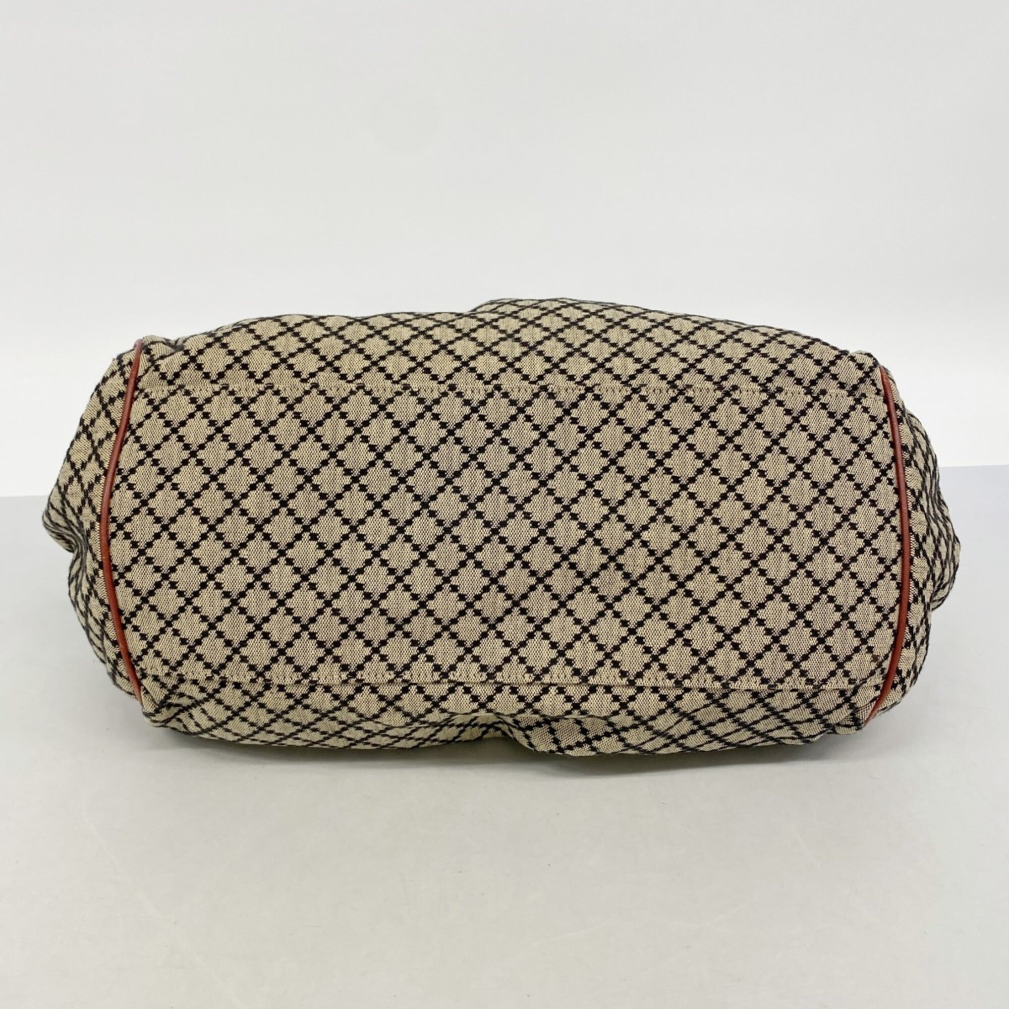 Gucci Black Bordeaux Canvas Tote Bag (Pre-Owned)