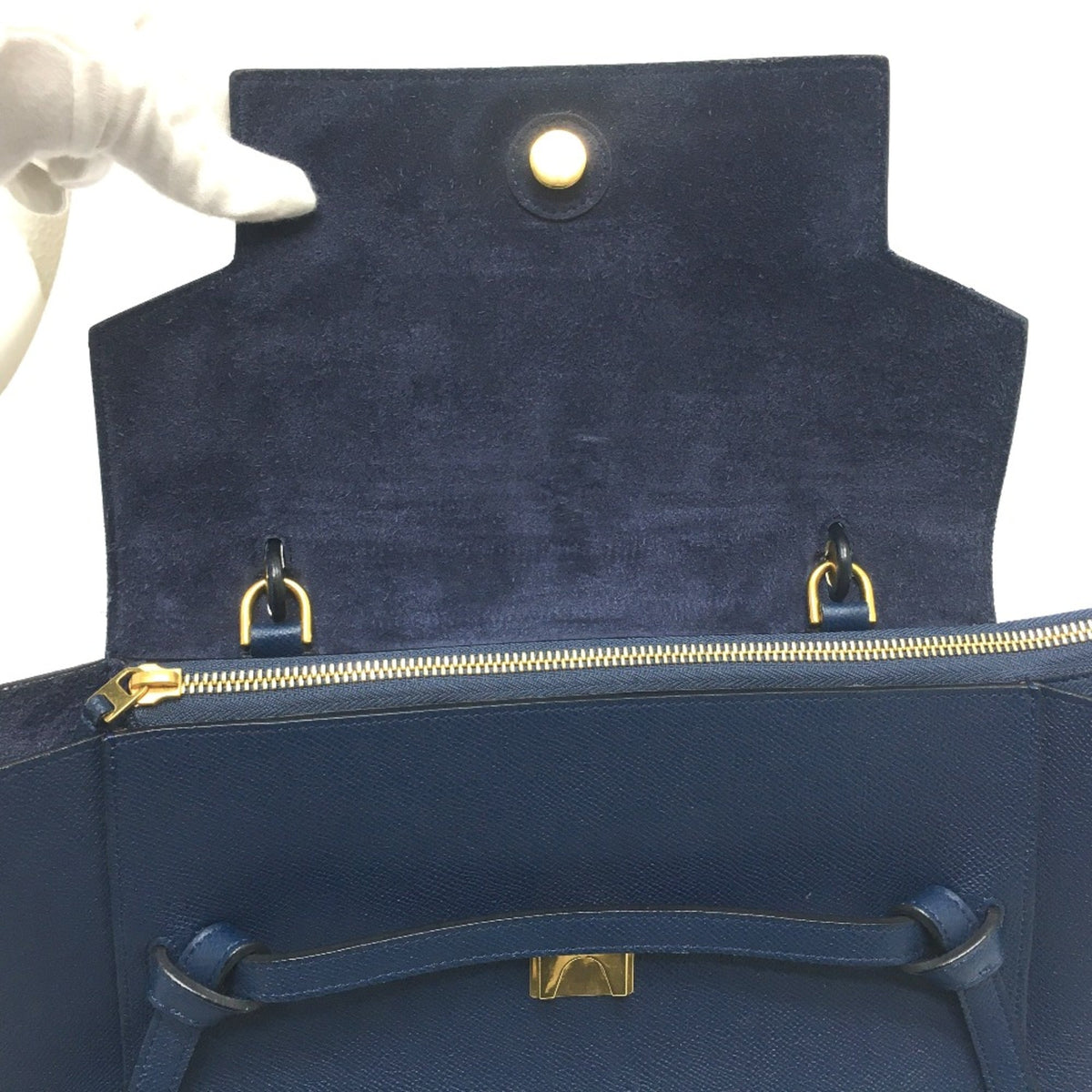 Celine Navy Leather Handbag (Pre-Owned)