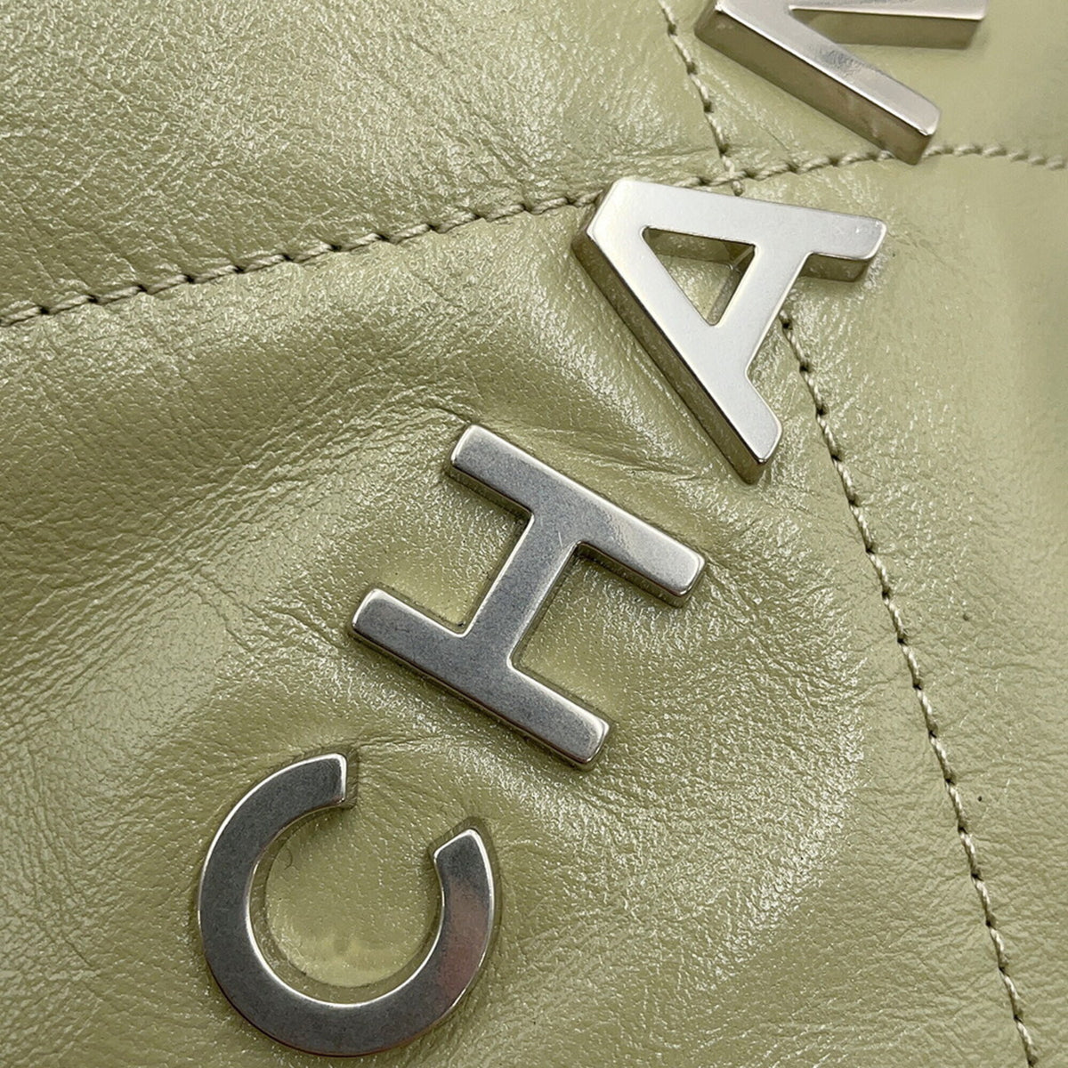 Chanel Khaki Leather Handbag (Pre-Owned)