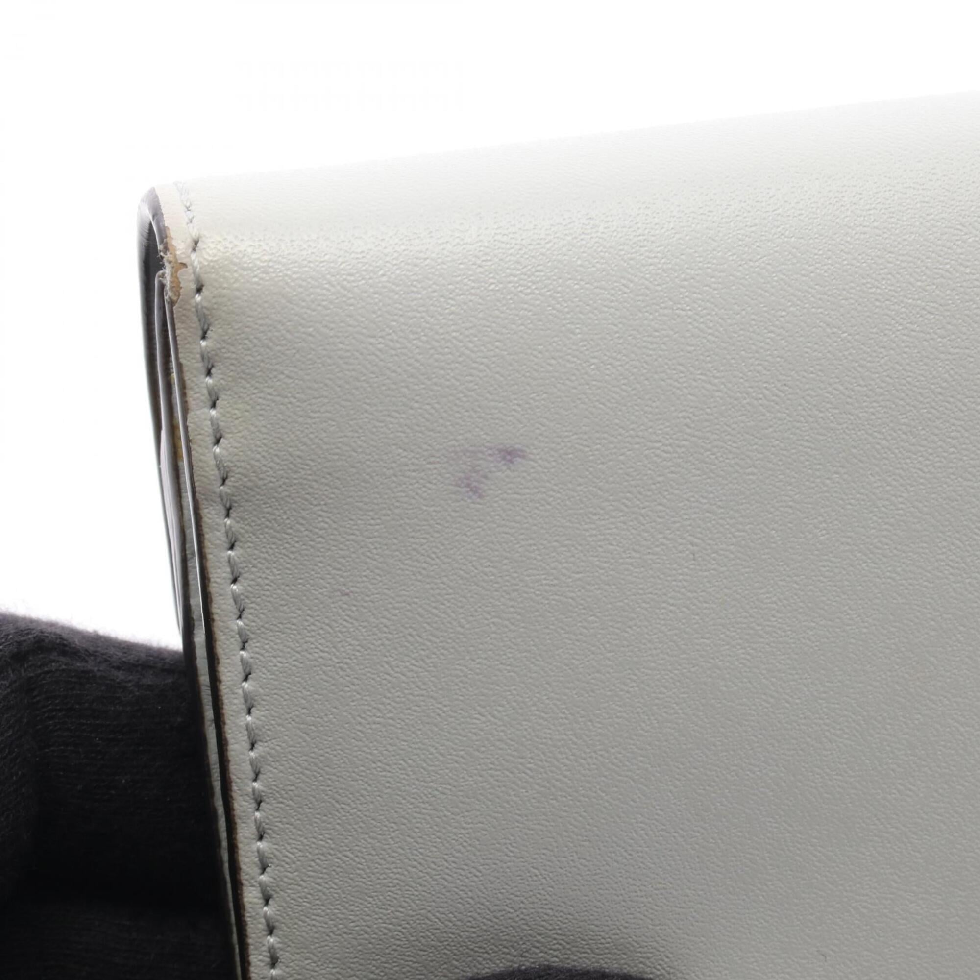 Fendi Gray Leather Long Wallet (Bi-Fold) (Pre-Owned)