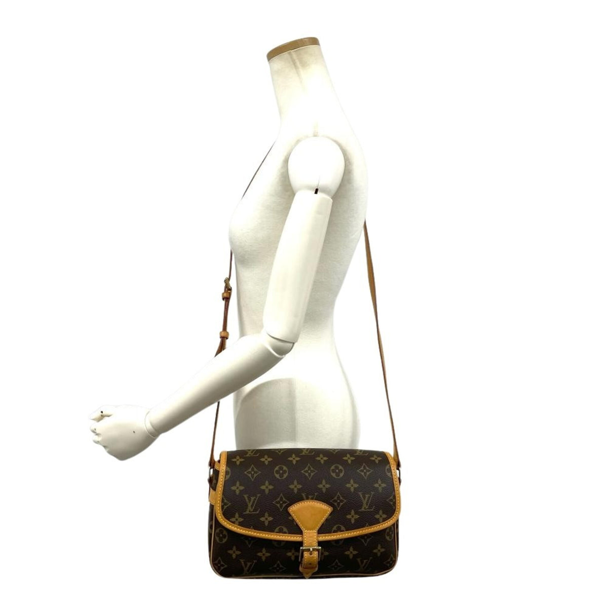 Louis Vuitton Brown Monogram Canvas Shoulder Bag (Pre-Owned)