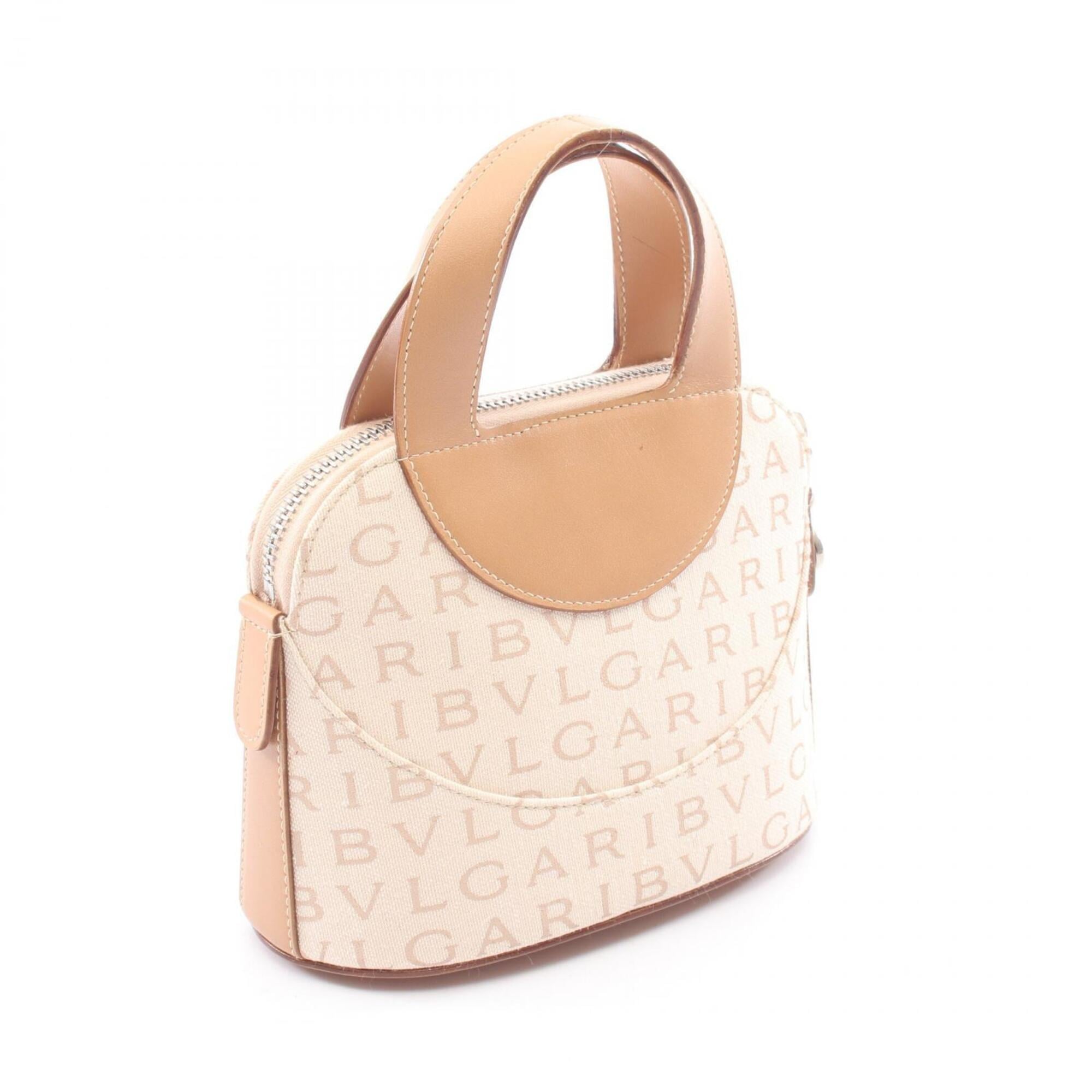 Bvlgari Beige Ivory Leather Handbag (Pre-Owned)