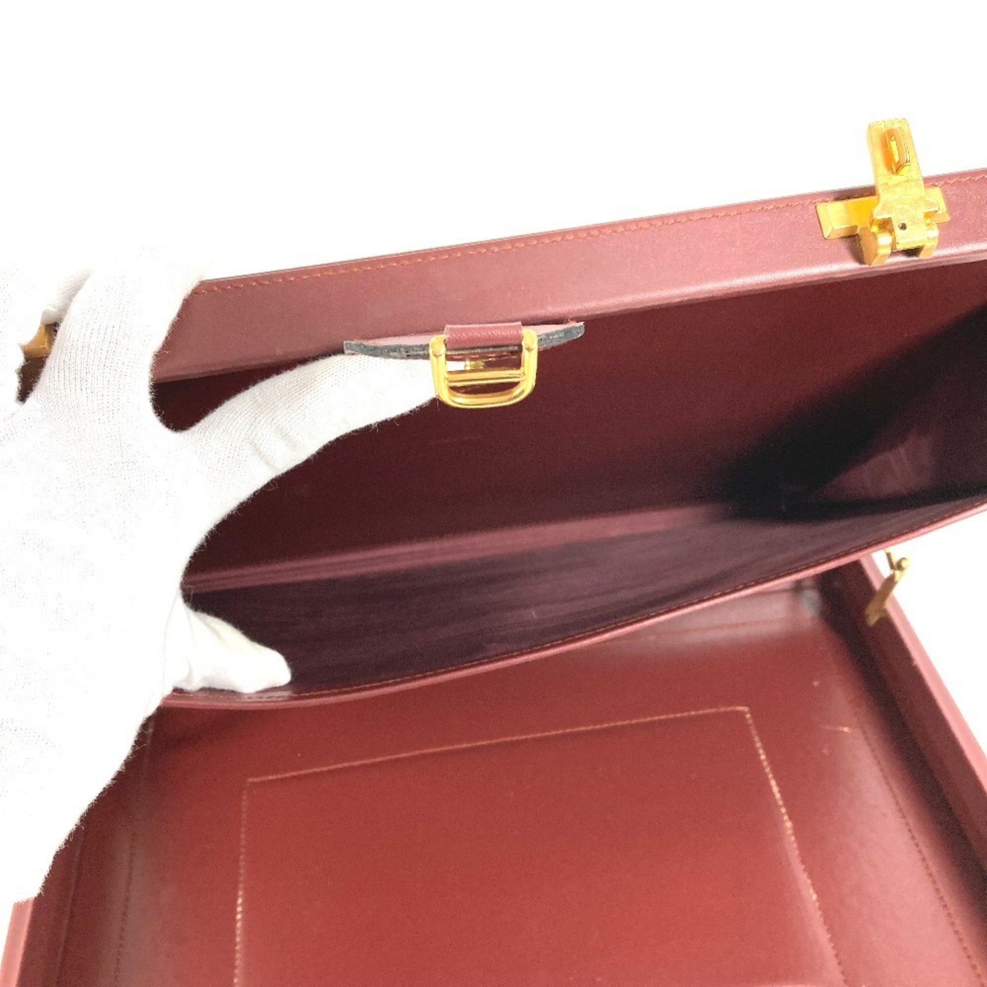 Cartier Must Wine Red Leather Attaché Case (Pre-Owned)