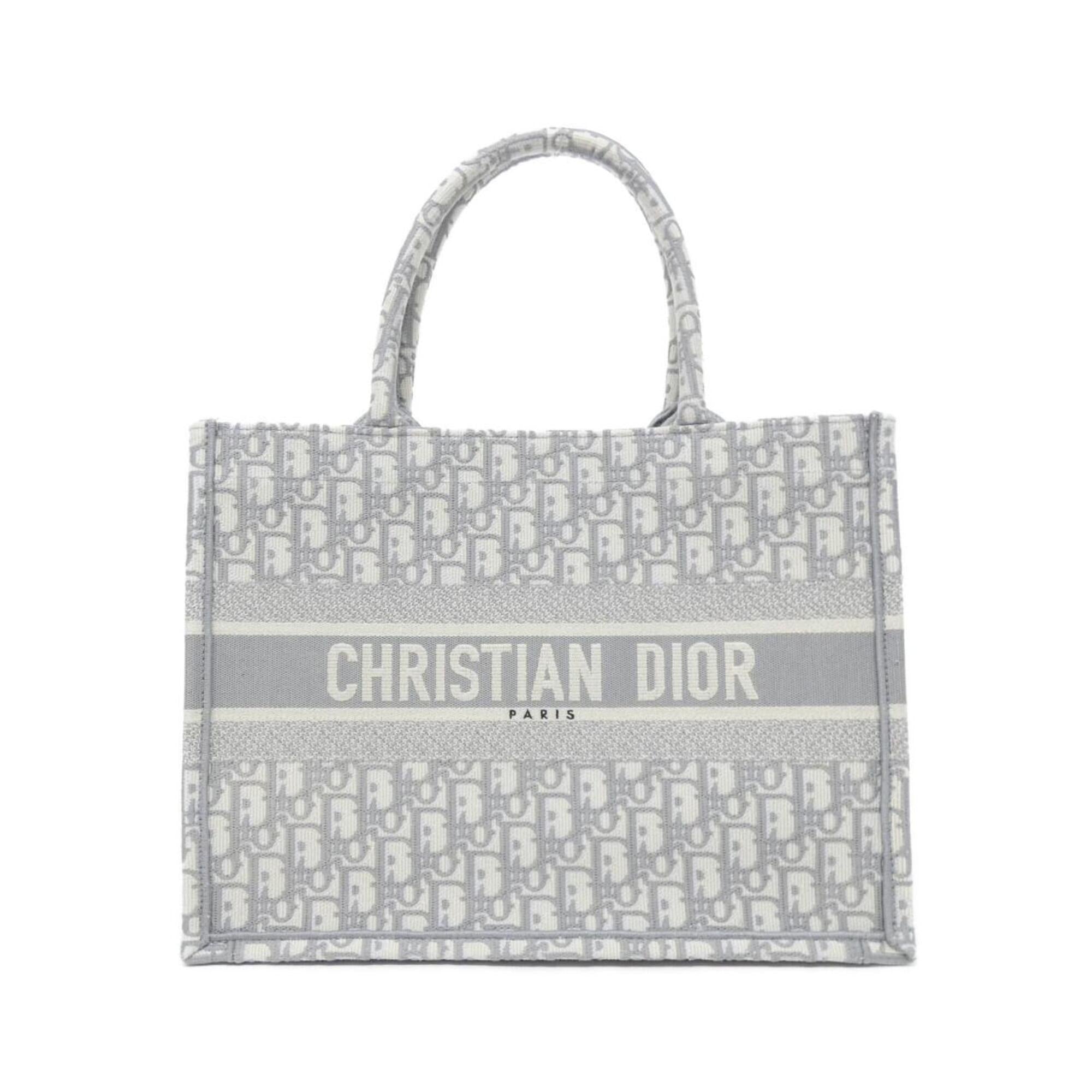 Christian Dior Gray Canvas Handbag (Pre-Owned)
