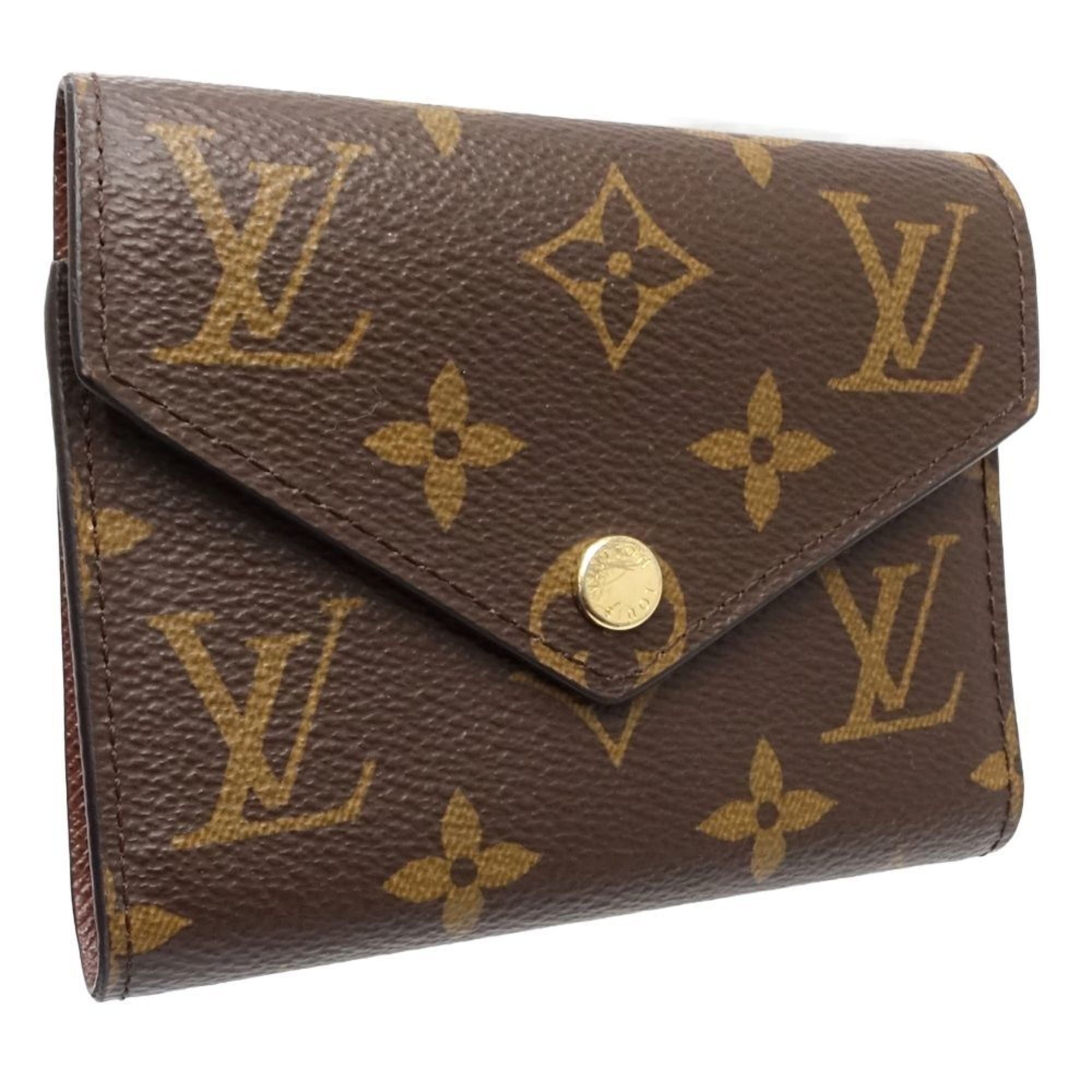 Louis Vuitton Brown Canvas Wallet (Tri-Fold) (Pre-Owned)