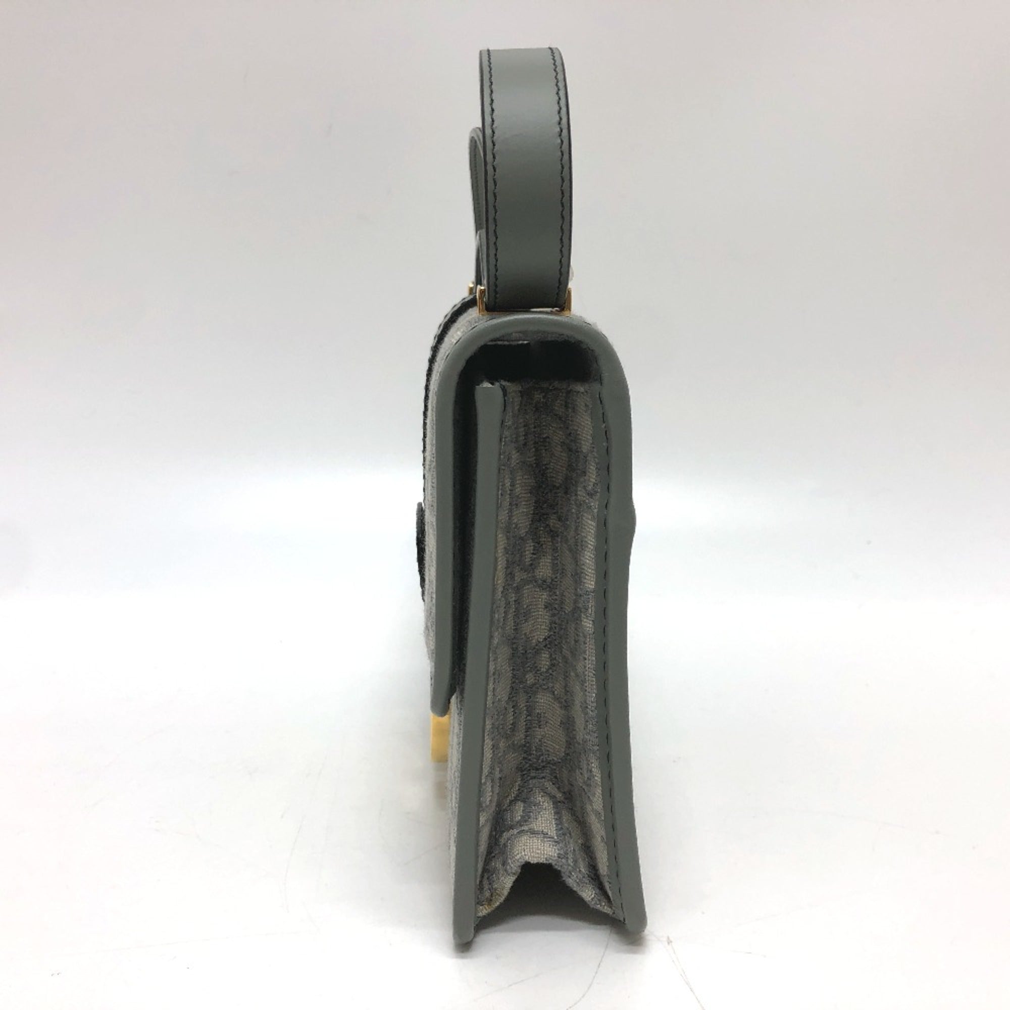 Christian Dior Gray Leather Shoulder Bag (Pre-Owned)