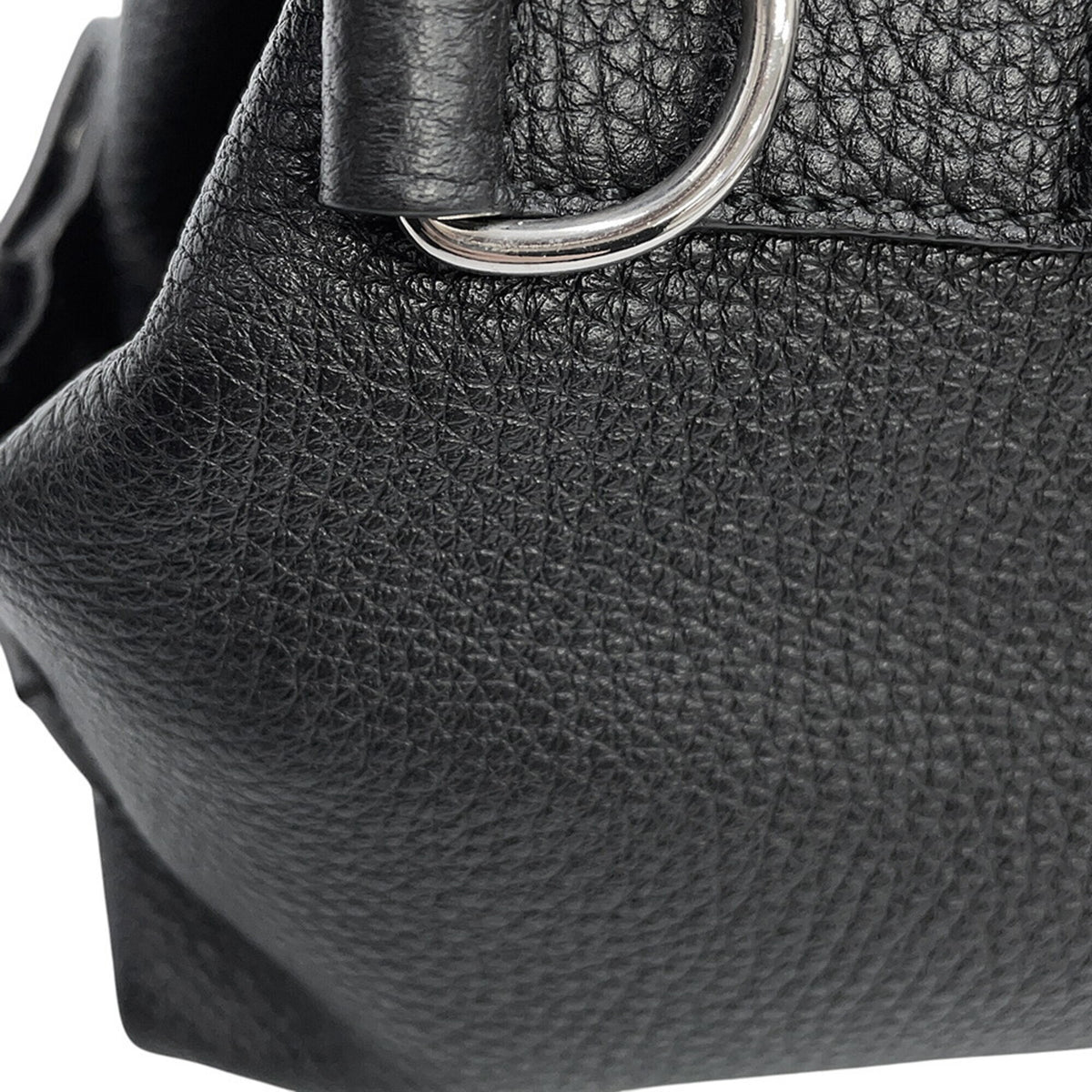 Fendi Selleria Black Leather Handbag Shoulder Bag (Pre-Owned)