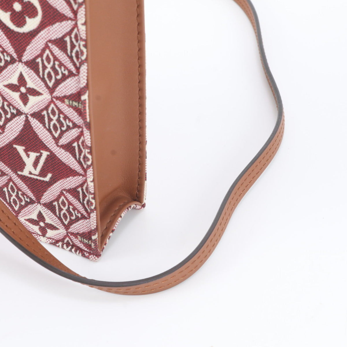 Louis Vuitton Bordeaux Leather Canvas Shoulder Bag (Pre-Owned)