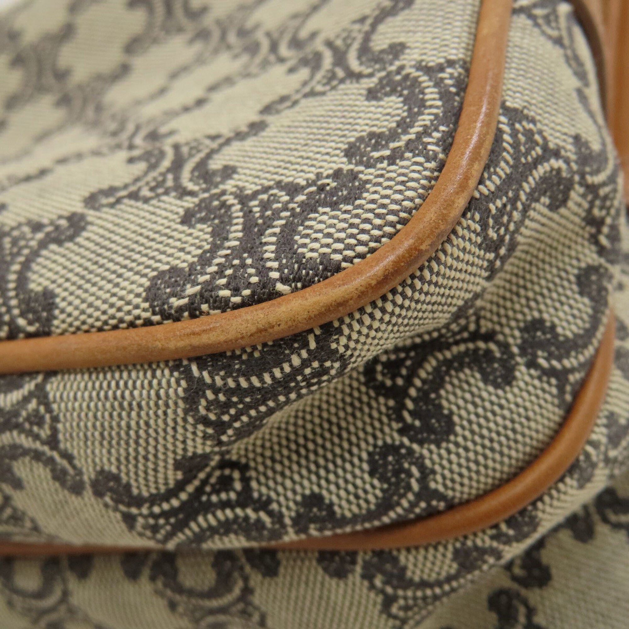 Celine Brown Canvas Shoulder Bag (Pre-Owned)