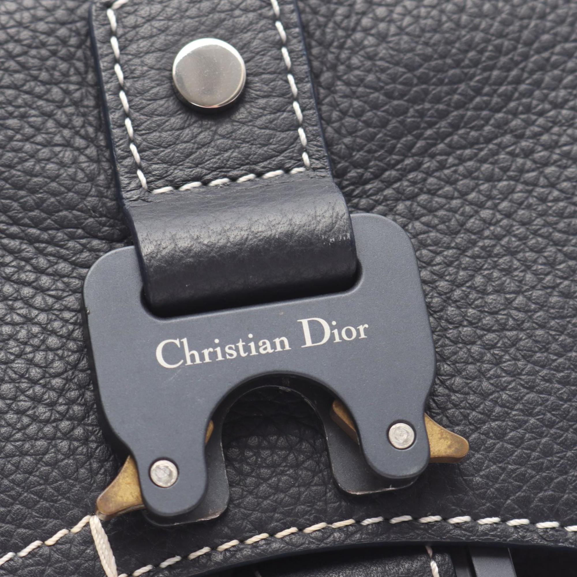 Christian Dior Navy Leather Backpack (Pre-Owned)