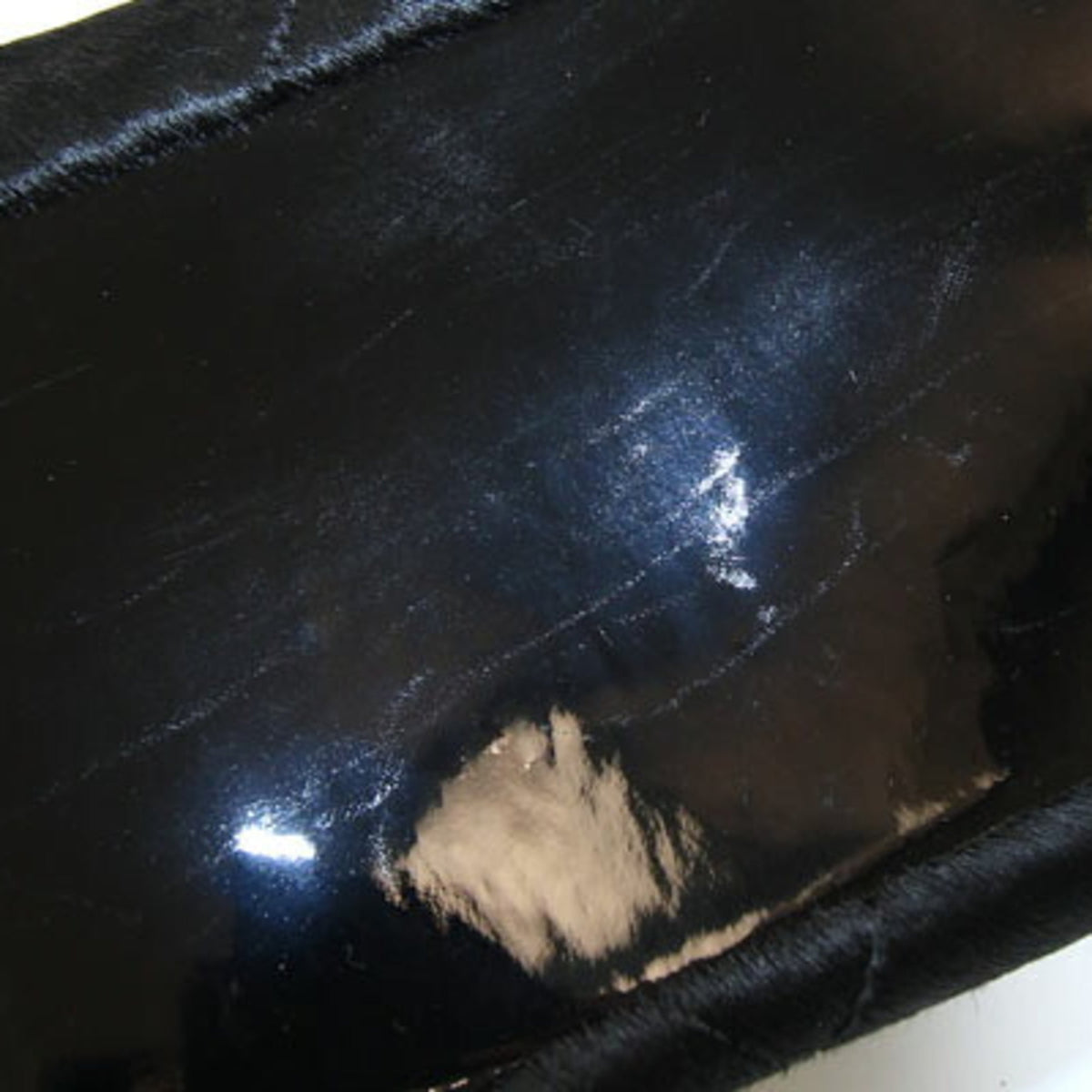 Chanel Black Patent Leather Leather Leather Tote Bag (Pre-Owned)