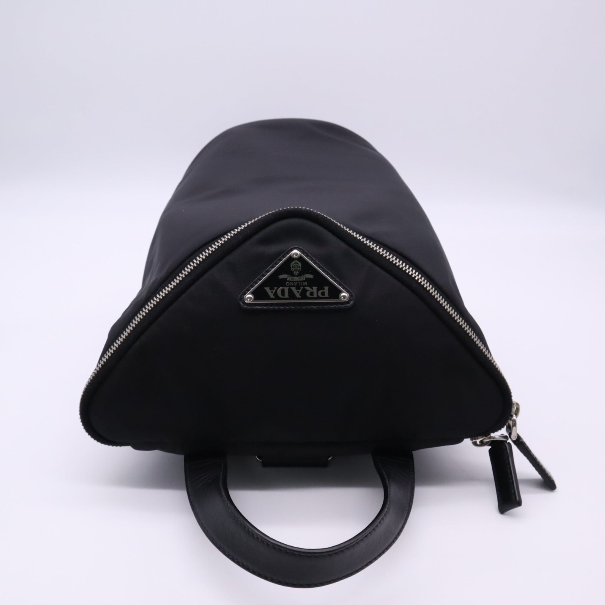 Prada Black Nylon Leather Shoulder Bag (Pre-Owned)