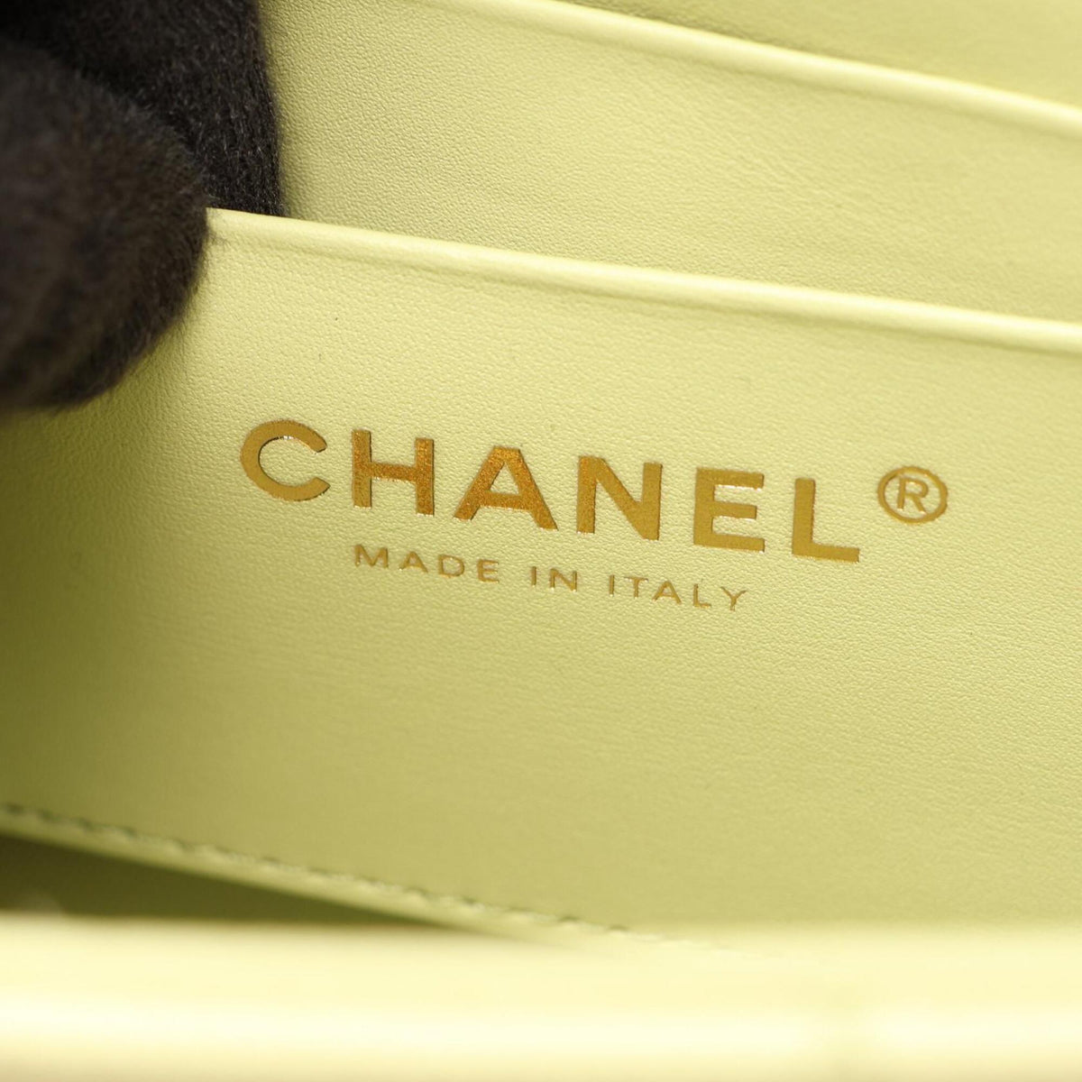 Chanel Matelasse Green Grained Calfskin Handbag Shoulder Bag Vanity Bag (Pre-Owned)