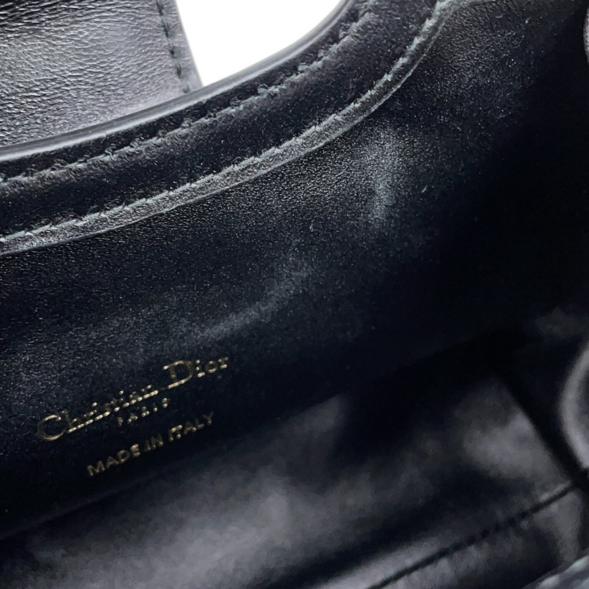 Christian Dior Black Leather Handbag Shoulder Bag (Pre-Owned)