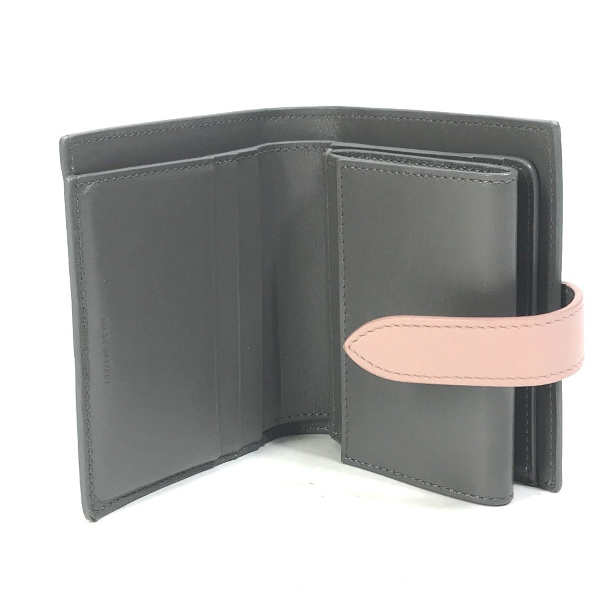 Celine Gray Pink Leather Wallet (Bi-Fold) (Pre-Owned)
