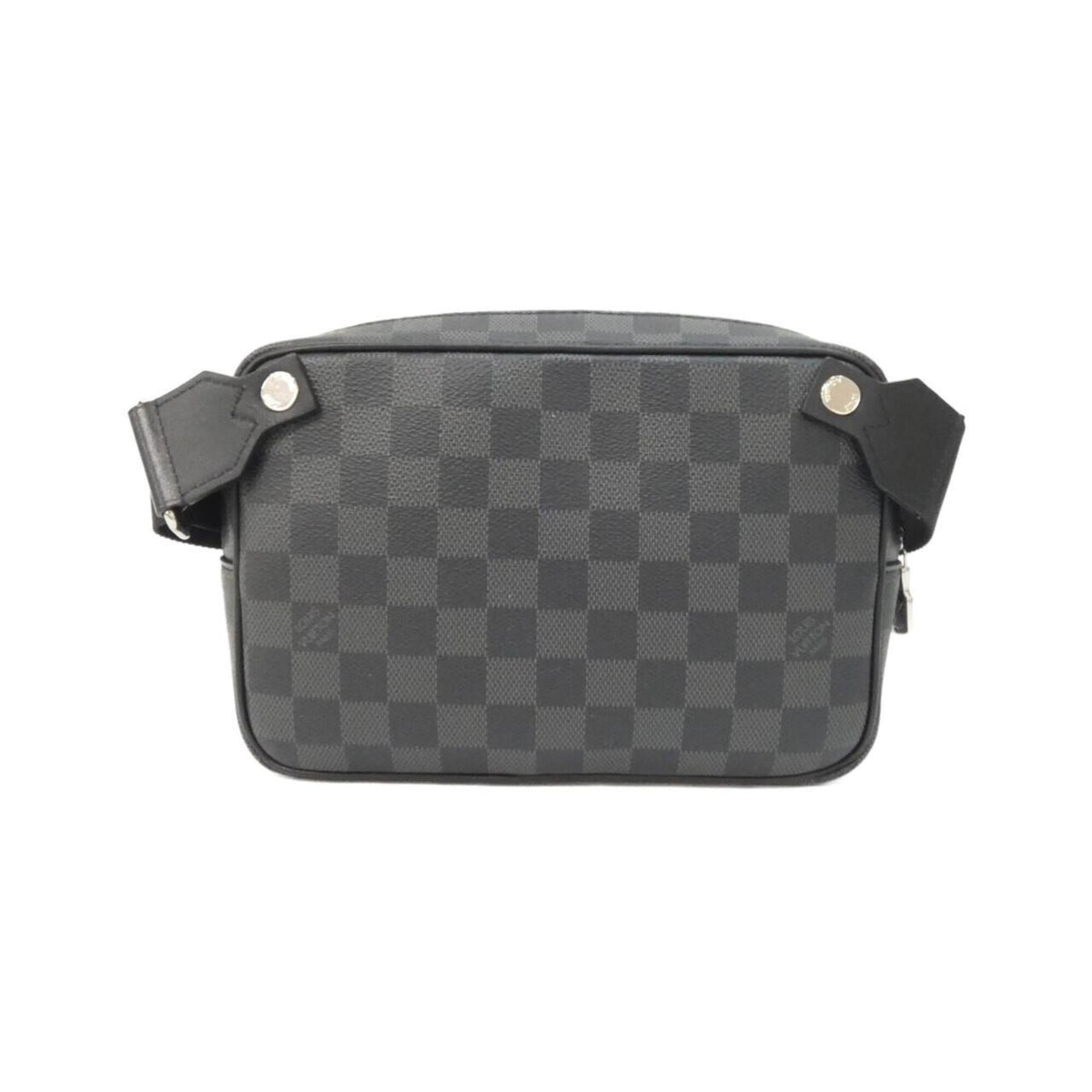Louis Vuitton Graphite Coated Canvas Pouch Shoulder Bag (Pre-Owned)