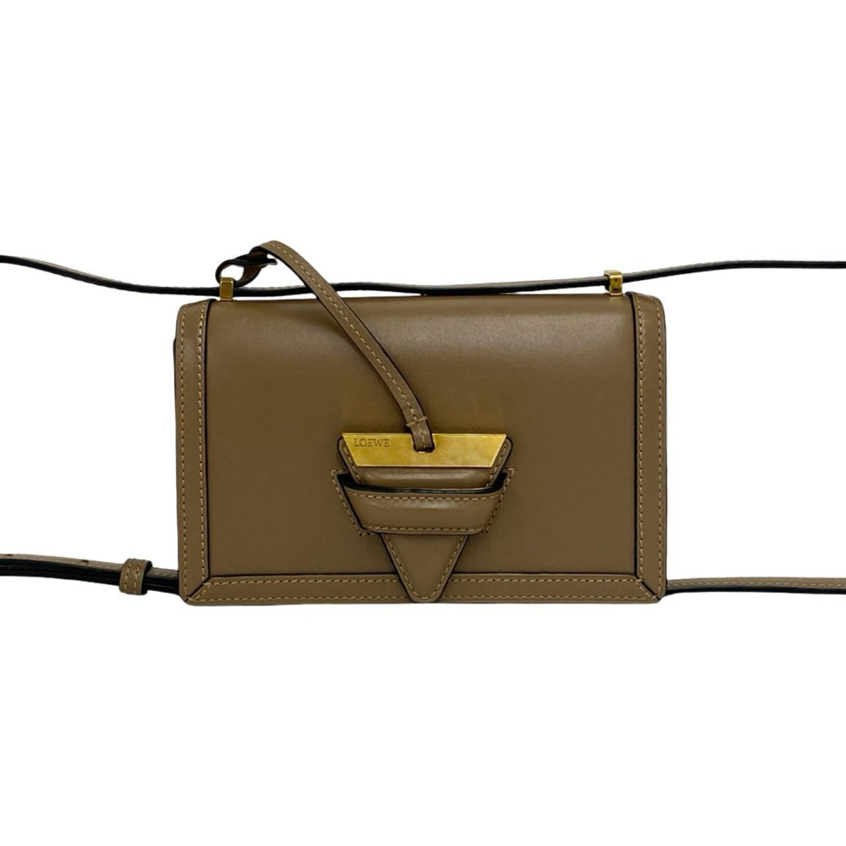 Loewe Beige Leather Pochette Shoulder Bag (Pre-Owned)