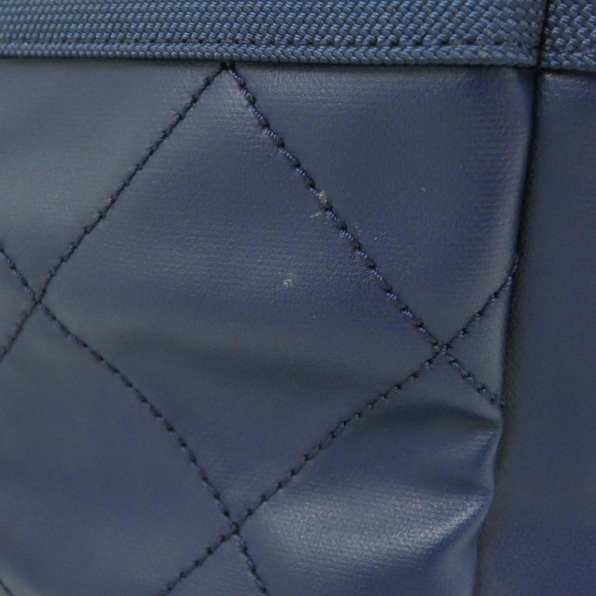 Chanel Navy Canvas Handbag (Pre-Owned)