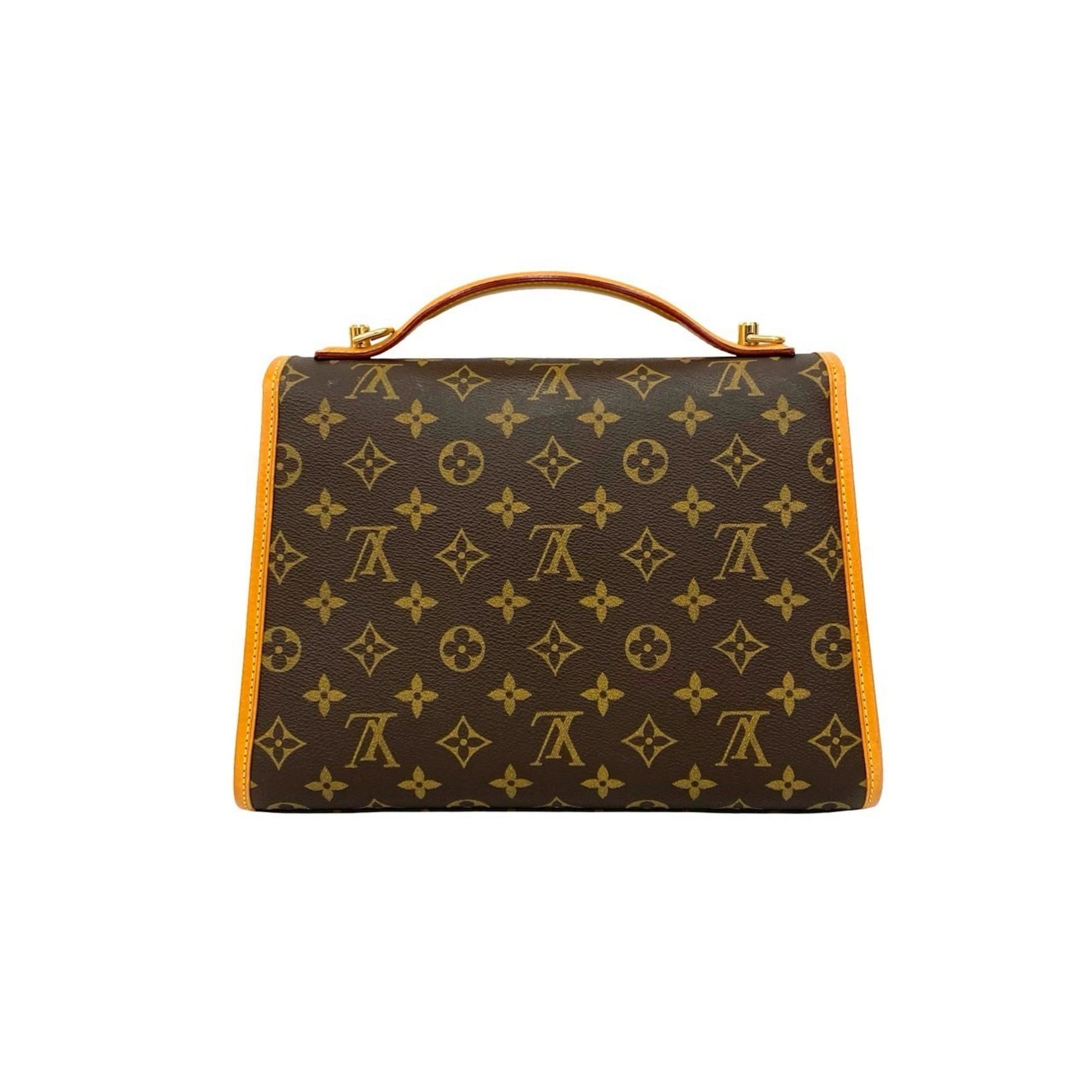 Louis Vuitton Brown Leather Pvc Handbag Shoulder Bag (Pre-Owned)