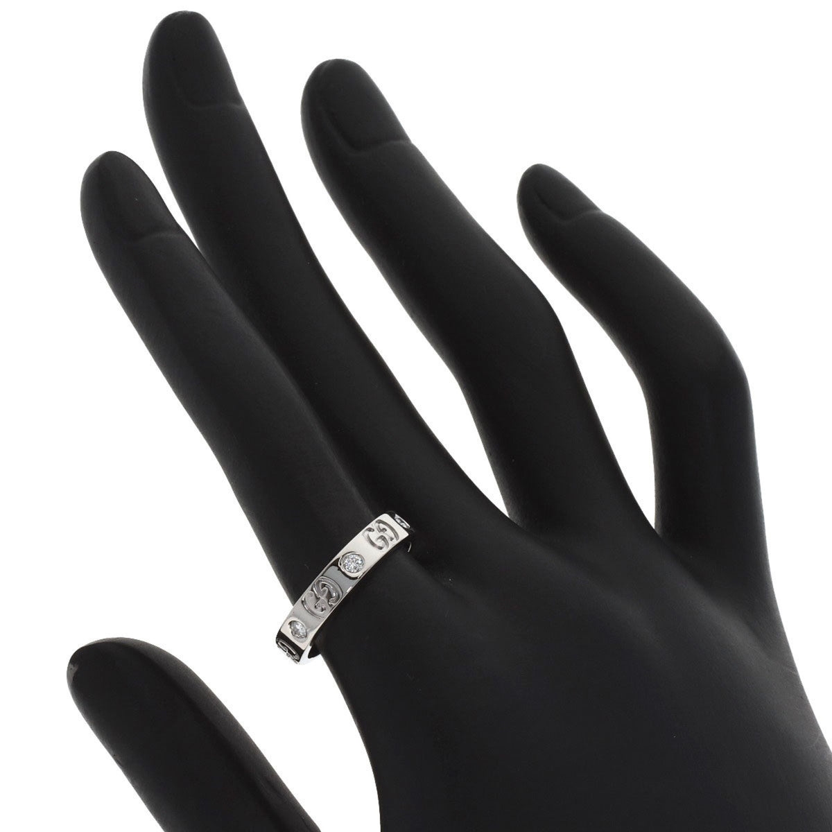 Gucci Icon White Gold (18K) Band Ring (Pre-Owned)