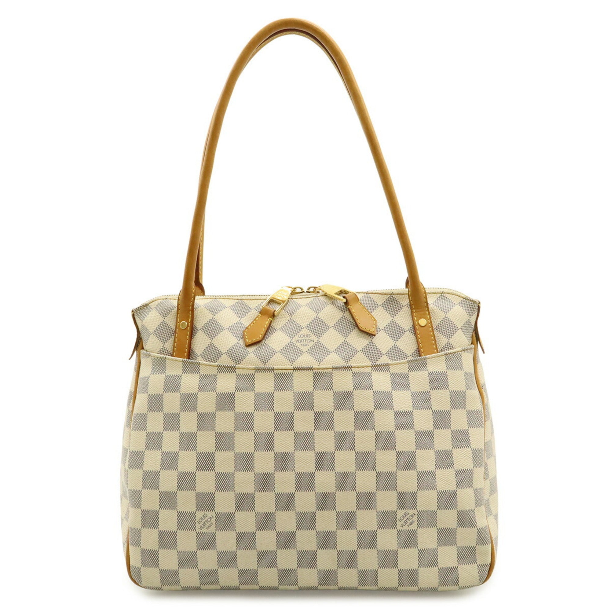 Louis Vuitton Damier Azur Ivory Damier Azur Canvas Pvc Shoulder Bag Tote Bag (Pre-Owned)