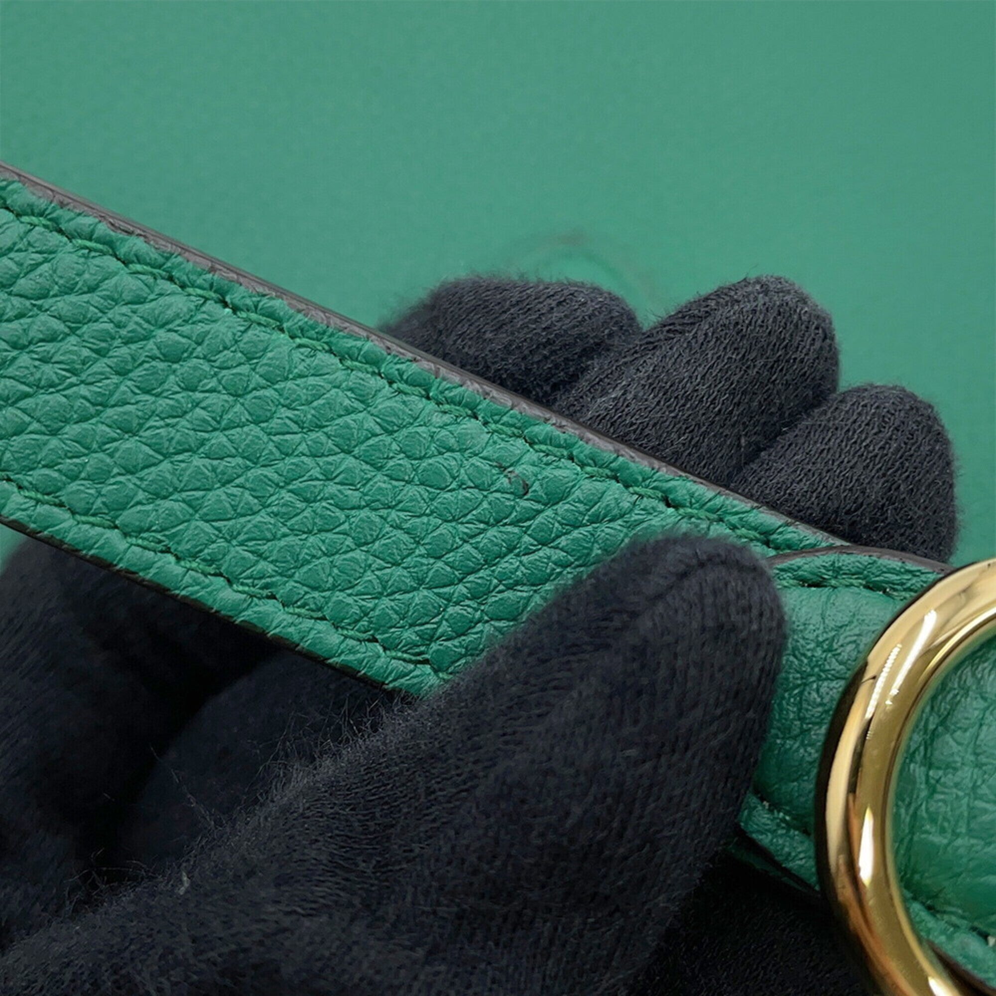 Gucci Green Leather Handbag Shoulder Bag (Pre-Owned)
