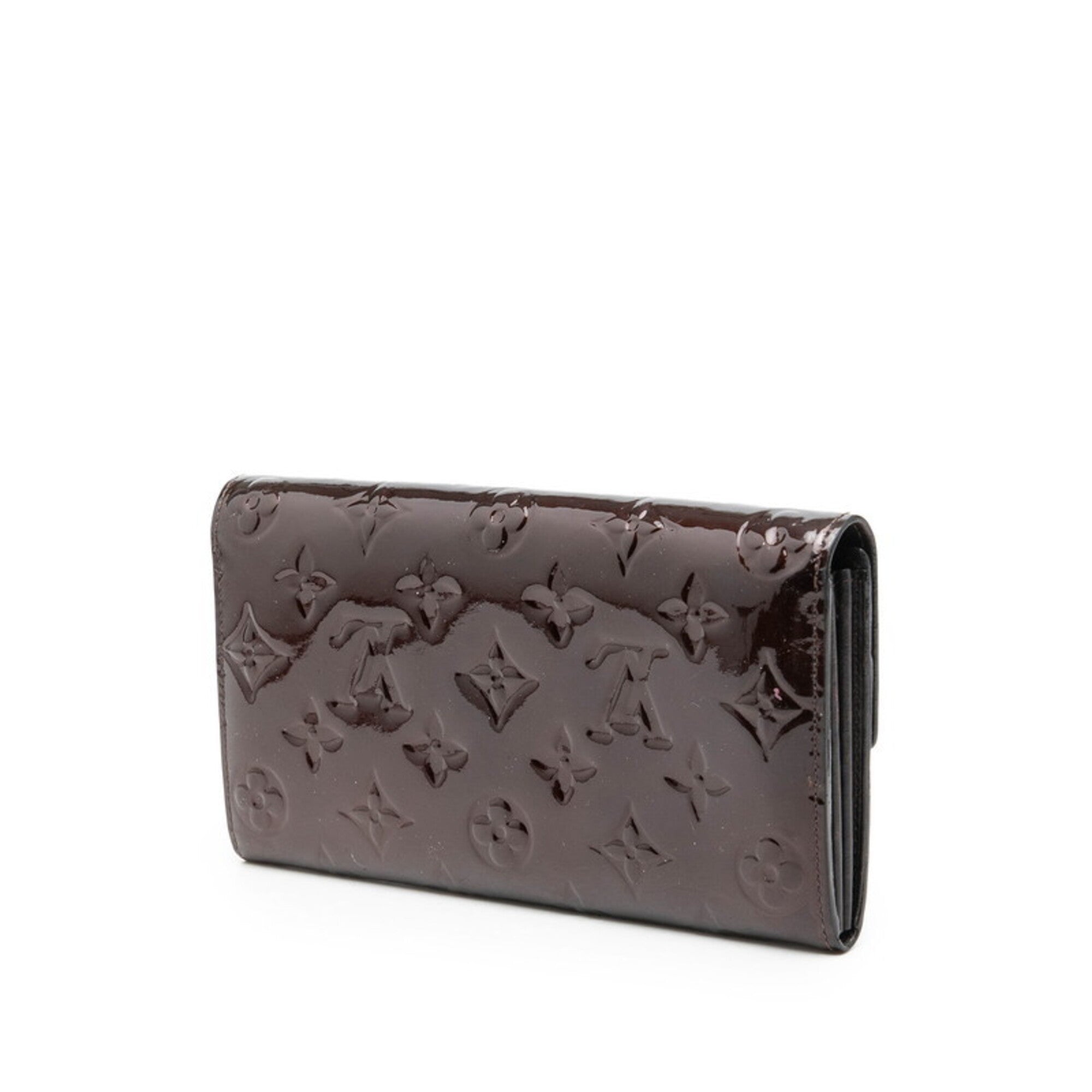 Louis Vuitton Monogram Vernis Amarante Purple Patent Leather Long Wallet (Bi-Fold) (Pre-Owned)