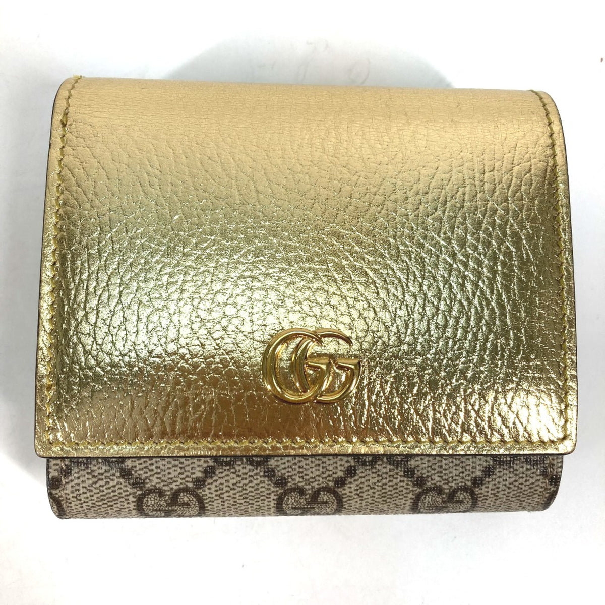Gucci Gold Leather Wallet (Bi-Fold) (Pre-Owned)