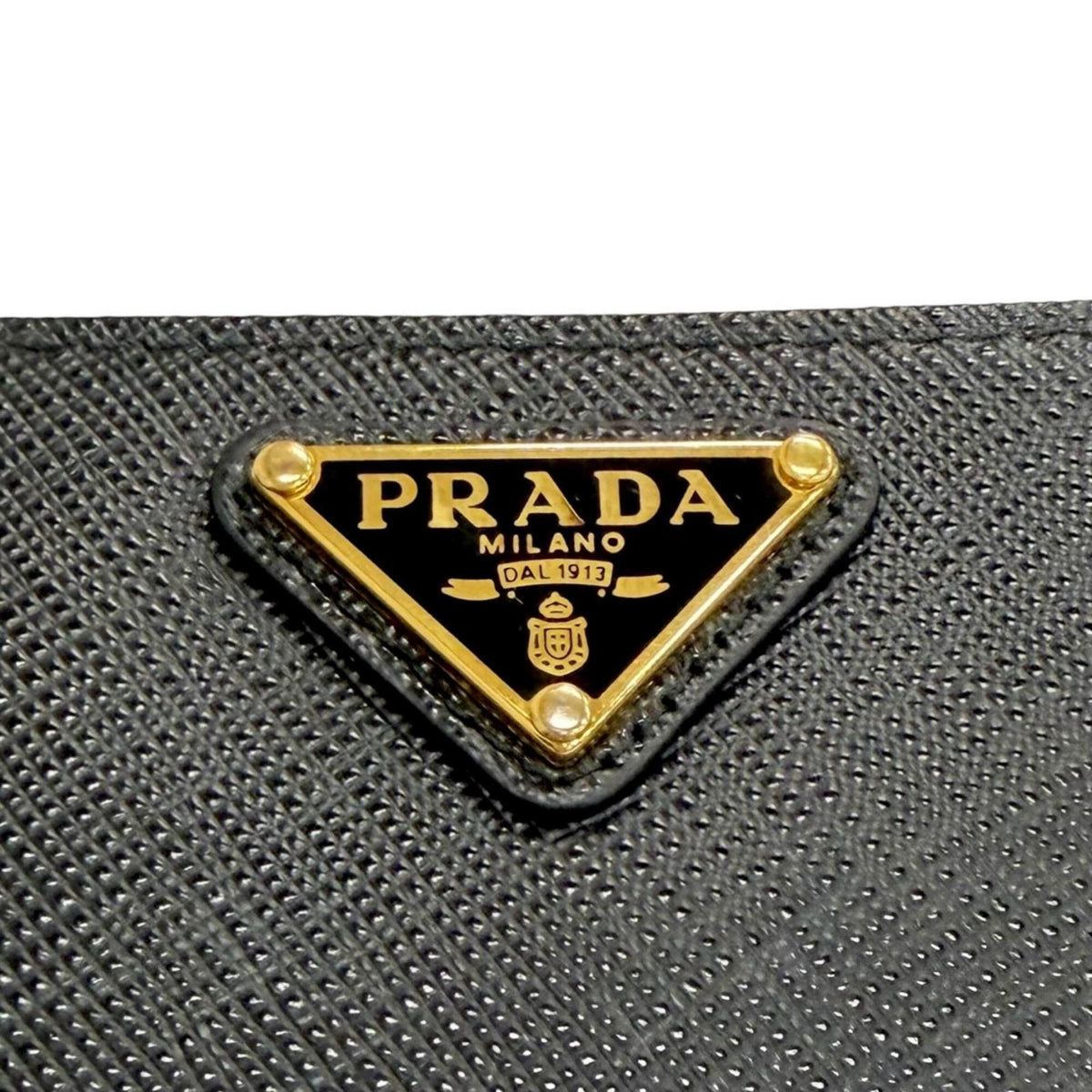 Prada Black Leather Long Wallet (Bi-Fold) (Pre-Owned)