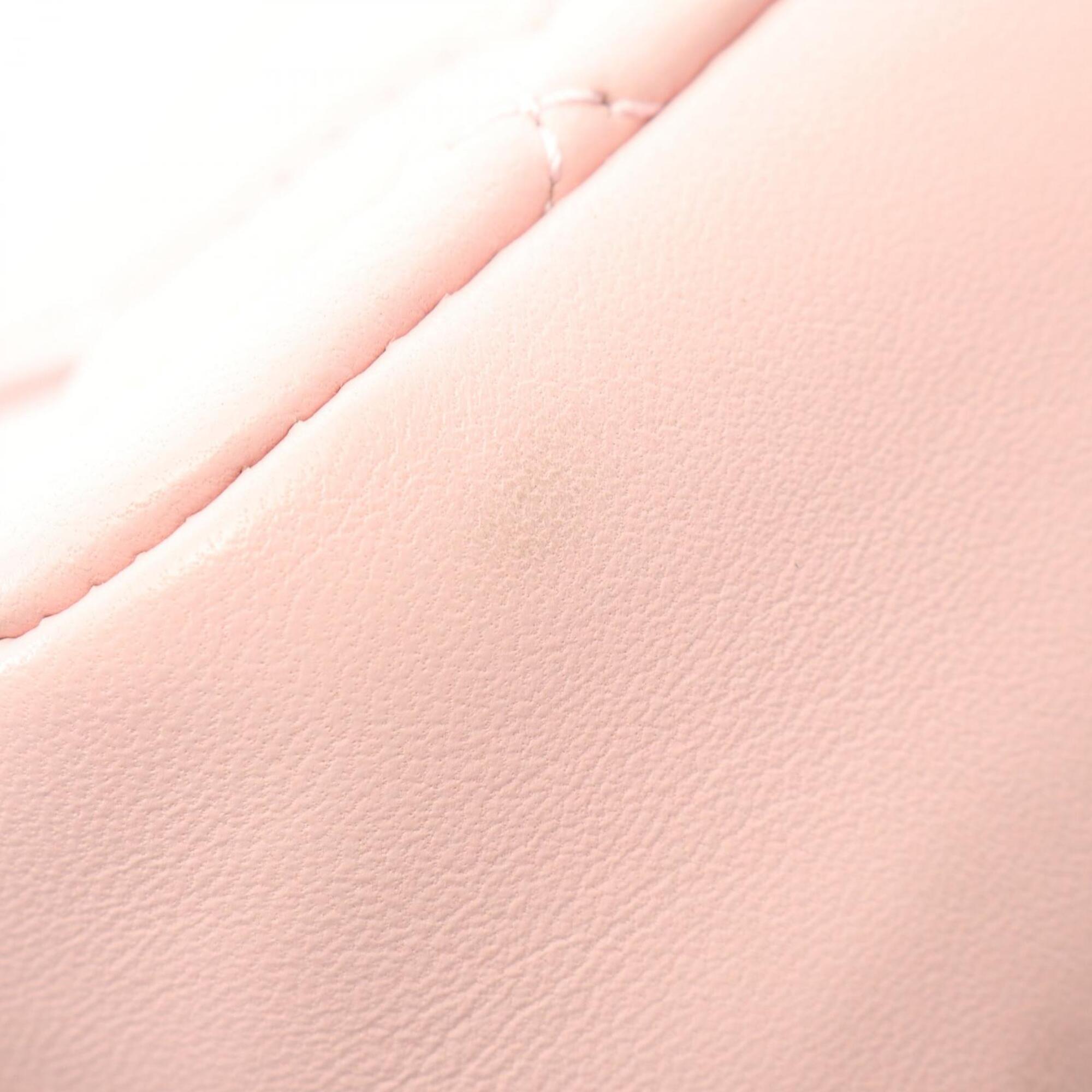 Chanel Pink Leather Handbag Shoulder Bag (Pre-Owned)