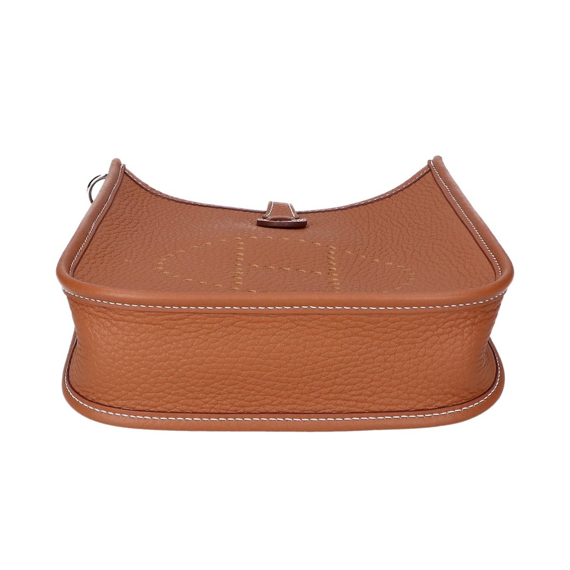 Hermes Gold Taurillon Clemence Leather Shoulder Bag (Pre-Owned)