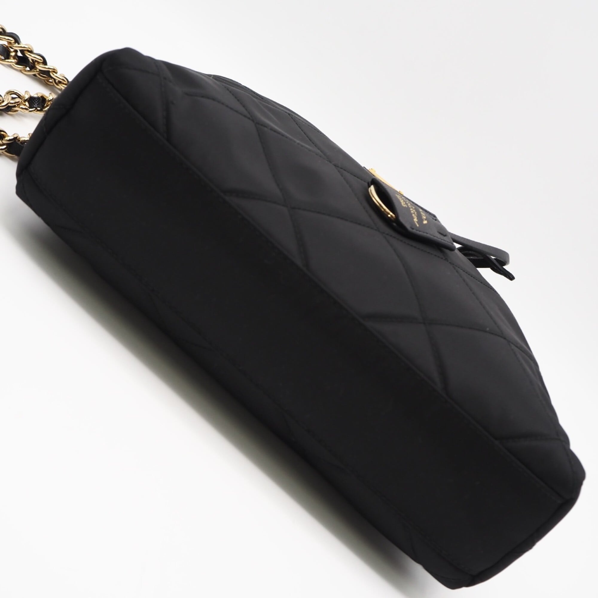 Prada Saffiano Black Nero Nylon Saffiano Shoulder Bag (Pre-Owned)