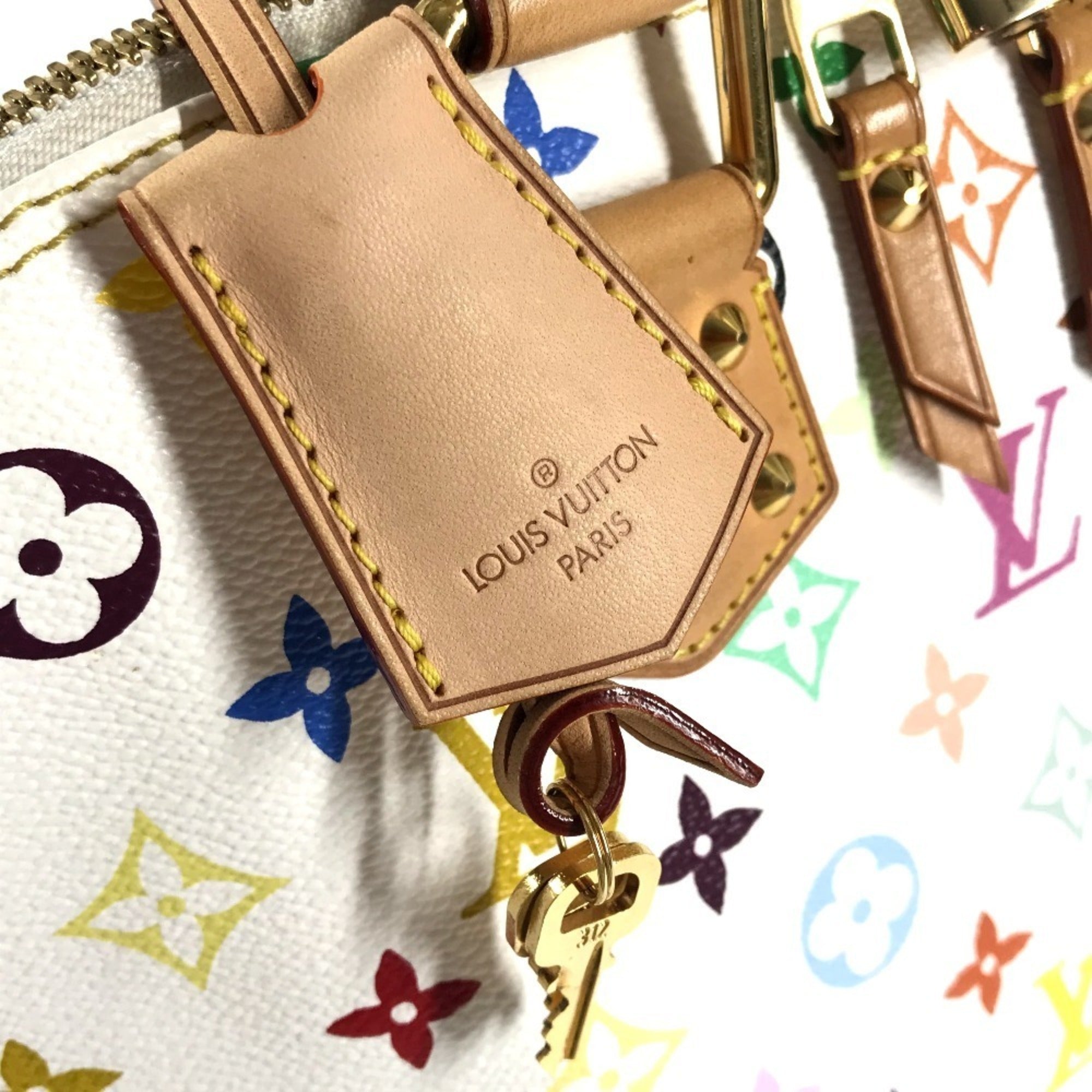 Louis Vuitton Blanc Monogram Multicolore Handbag Tote Bag (Pre-Owned)