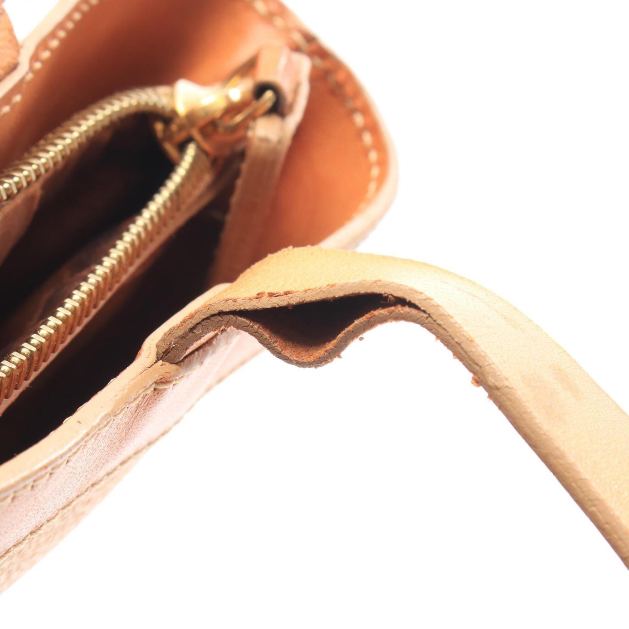 Celine Beige Brown Coated Canvas Leather Handbag Tote Bag (Pre-Owned)