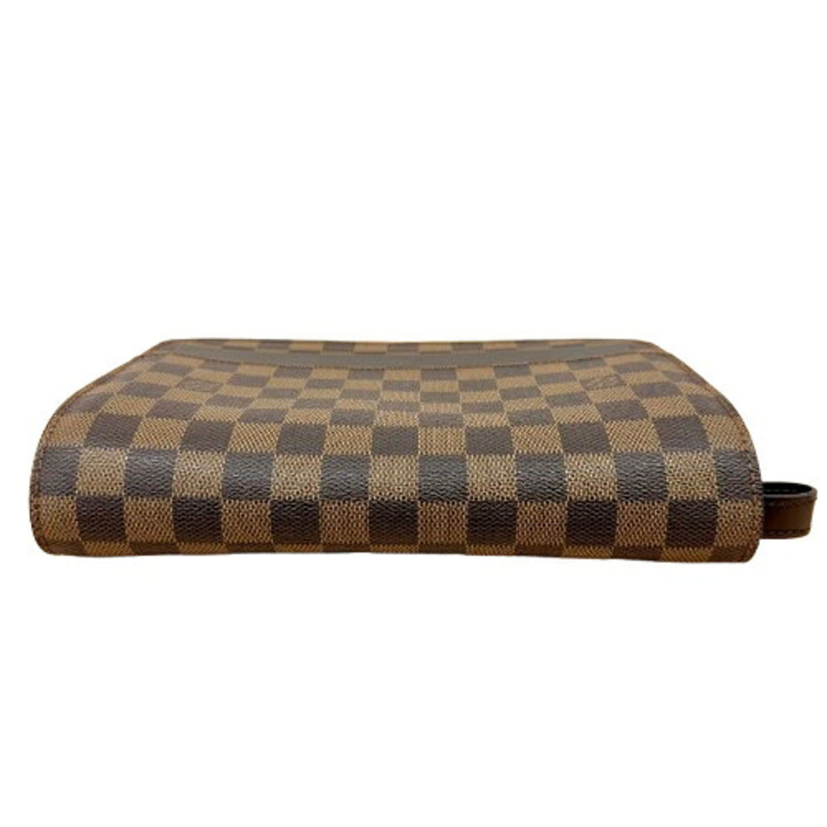 Louis Vuitton Brown Damier Canvas Leather Clutch Bag (Pre-Owned)