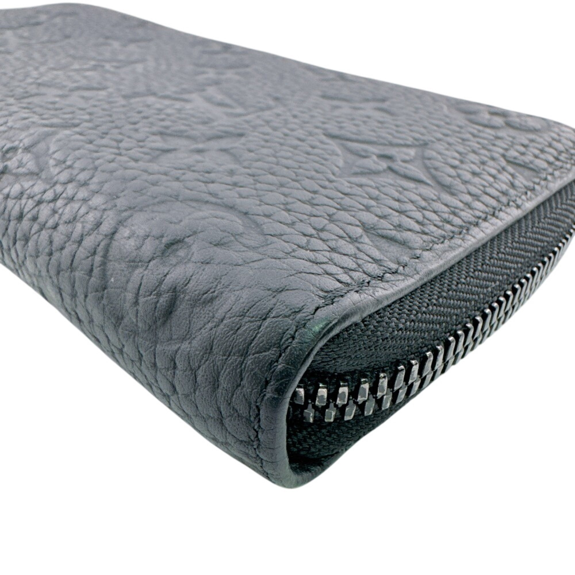 Louis Vuitton Black Leather Long Wallet (Bi-Fold) (Pre-Owned)