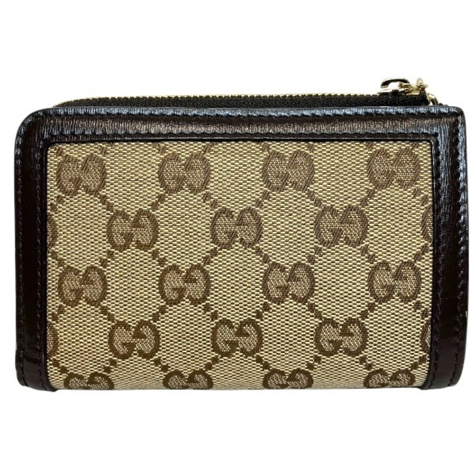 Gucci Beige Brown Gg Canvas Wallet (Bi-Fold) (Pre-Owned)