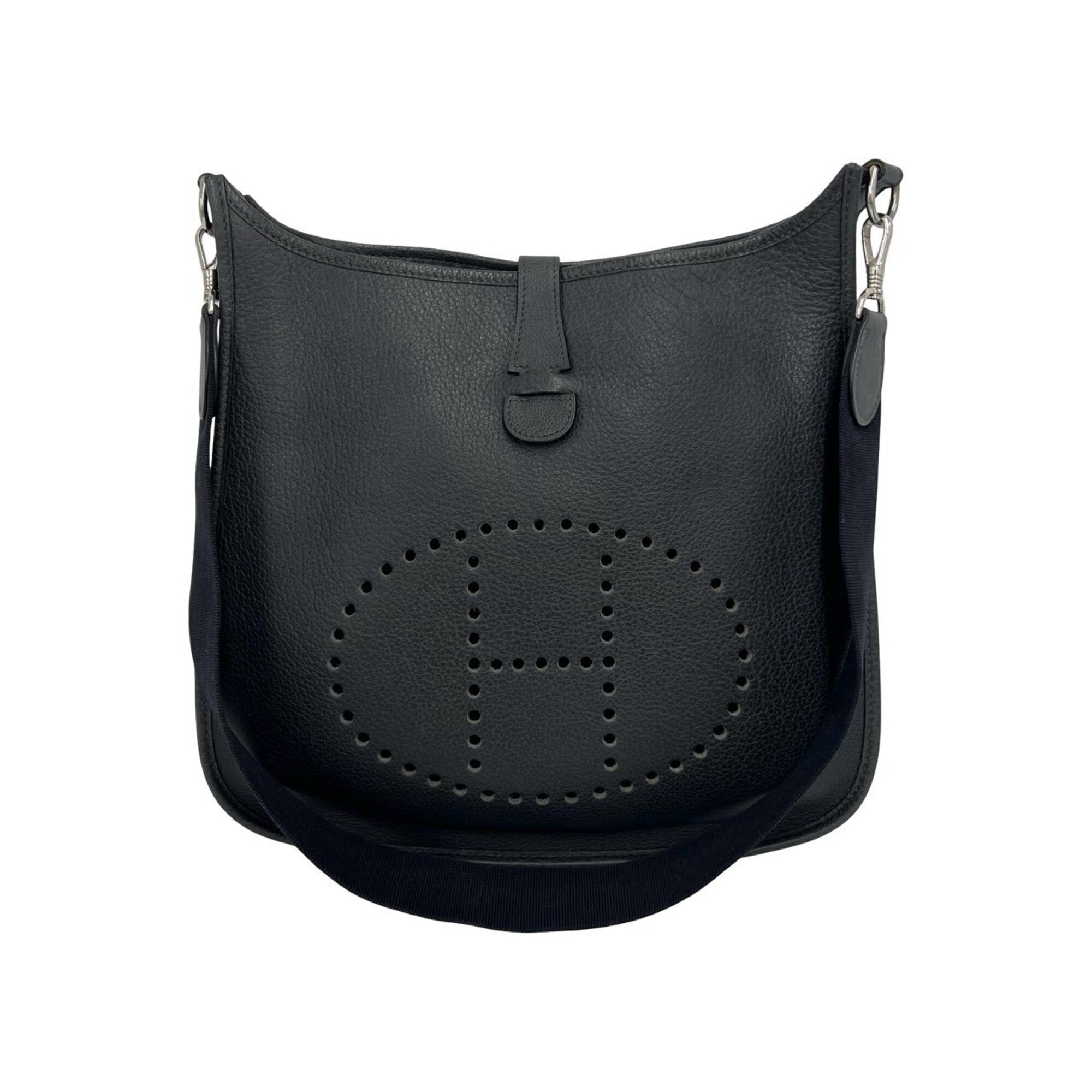 Hermes Gray Fjord Leather Shoulder Bag (Pre-Owned)