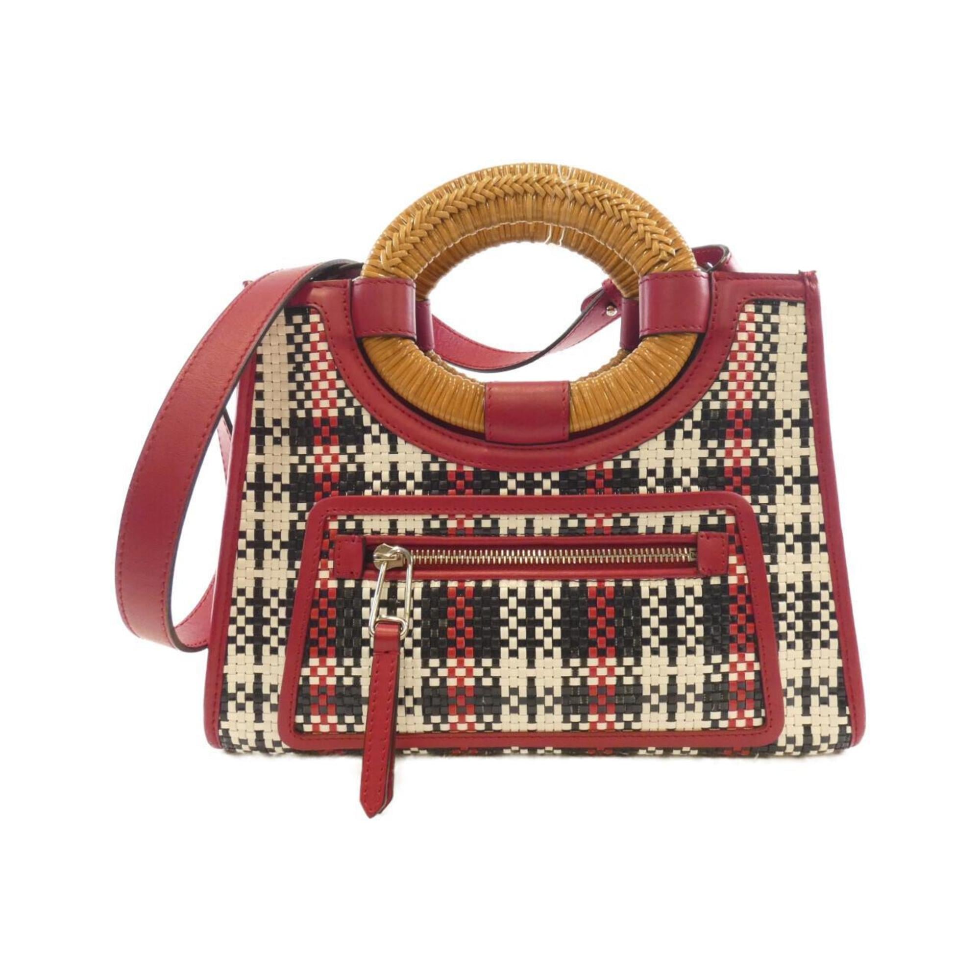 Fendi Red Color Leather Handbag (Pre-Owned)