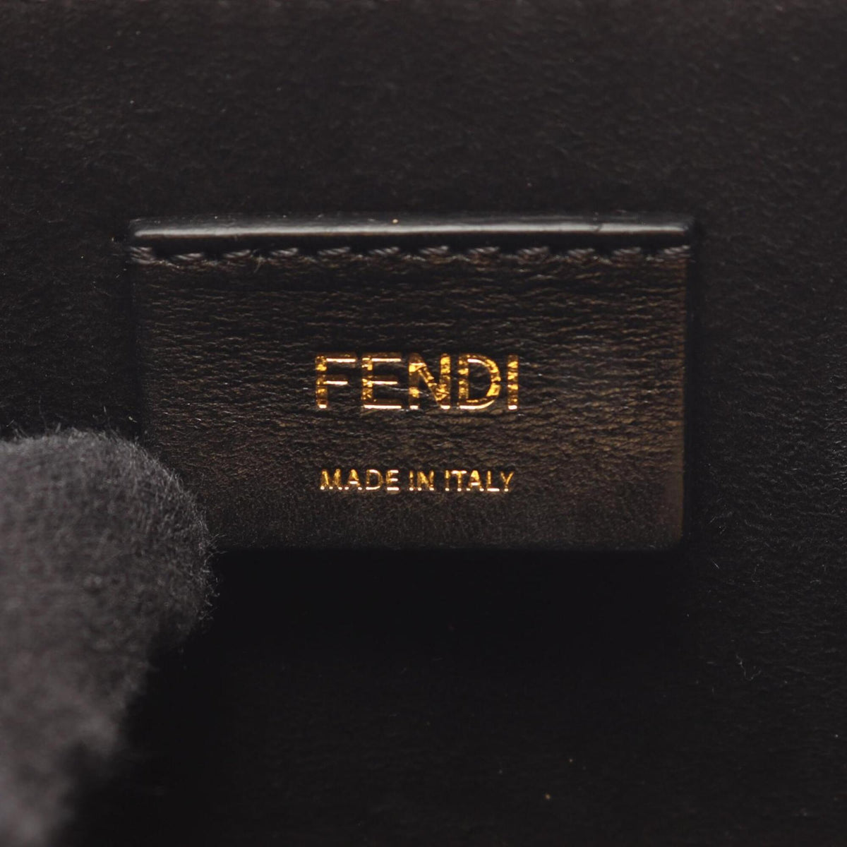 Fendi Black Yellow Leather Shoulder Bag (Pre-Owned)