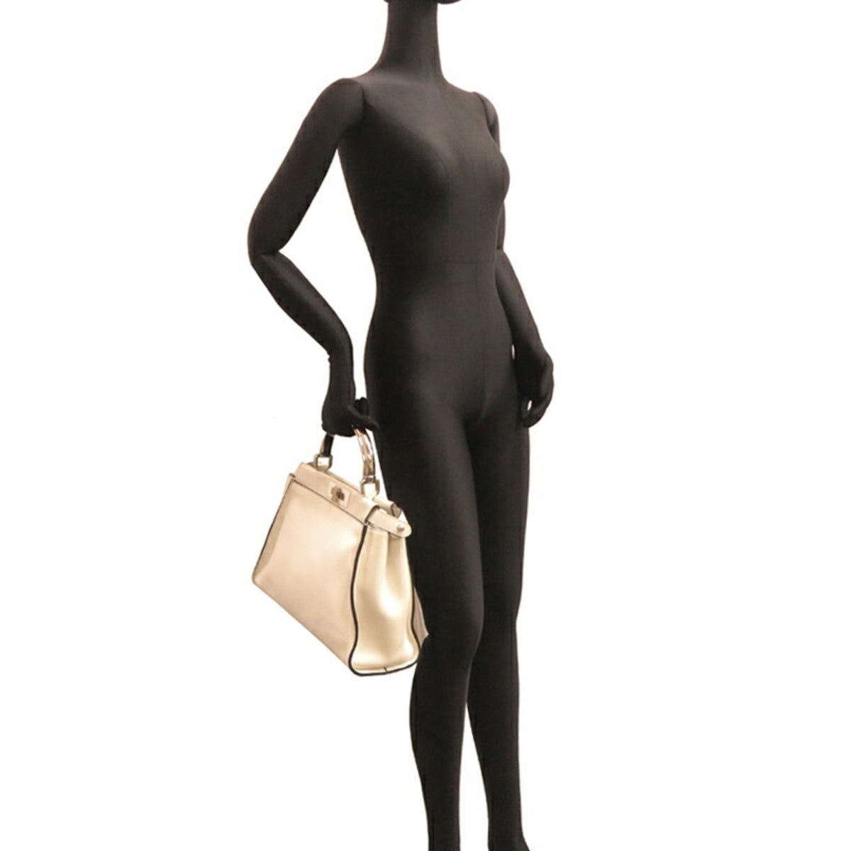 Fendi Peekaboo White Leather Handbag (Pre-Owned)