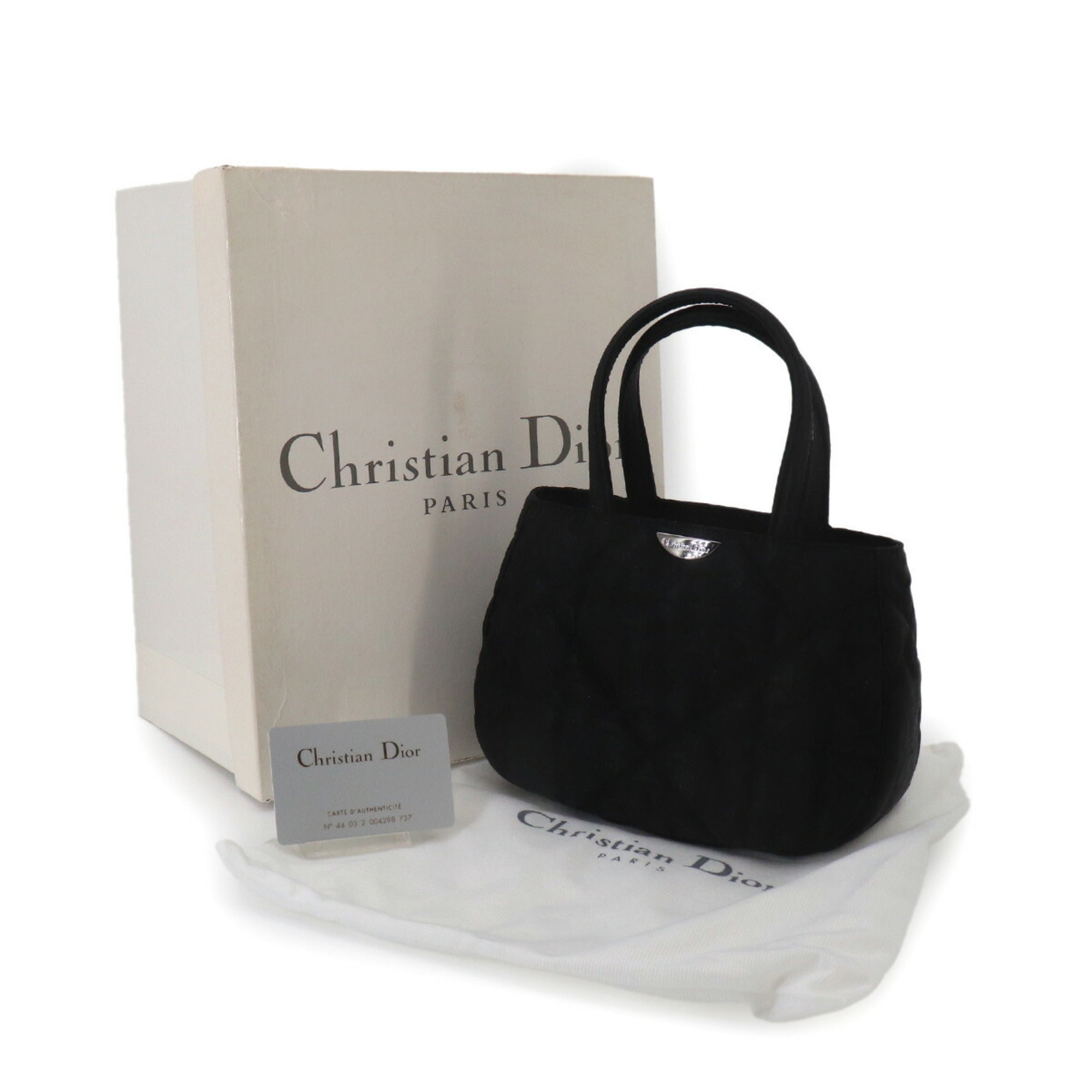 Christian Dior Trotter Black Nylon Leather Handbag (Pre-Owned)