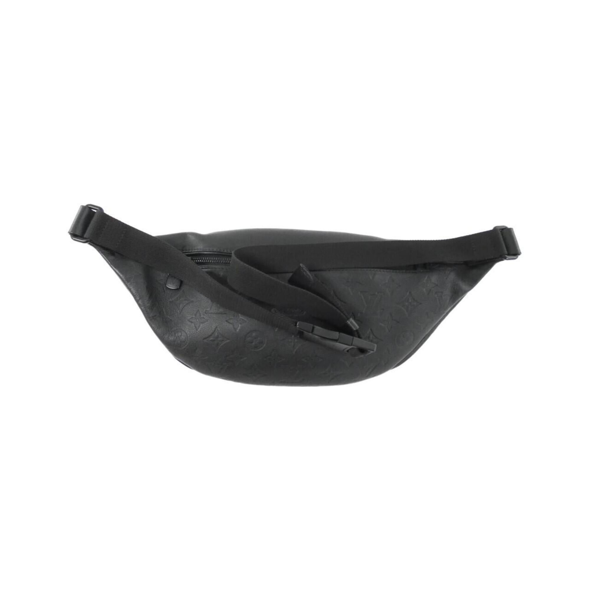 Louis Vuitton Black Leather Shoulder Bag Sling Bag (Pre-Owned)