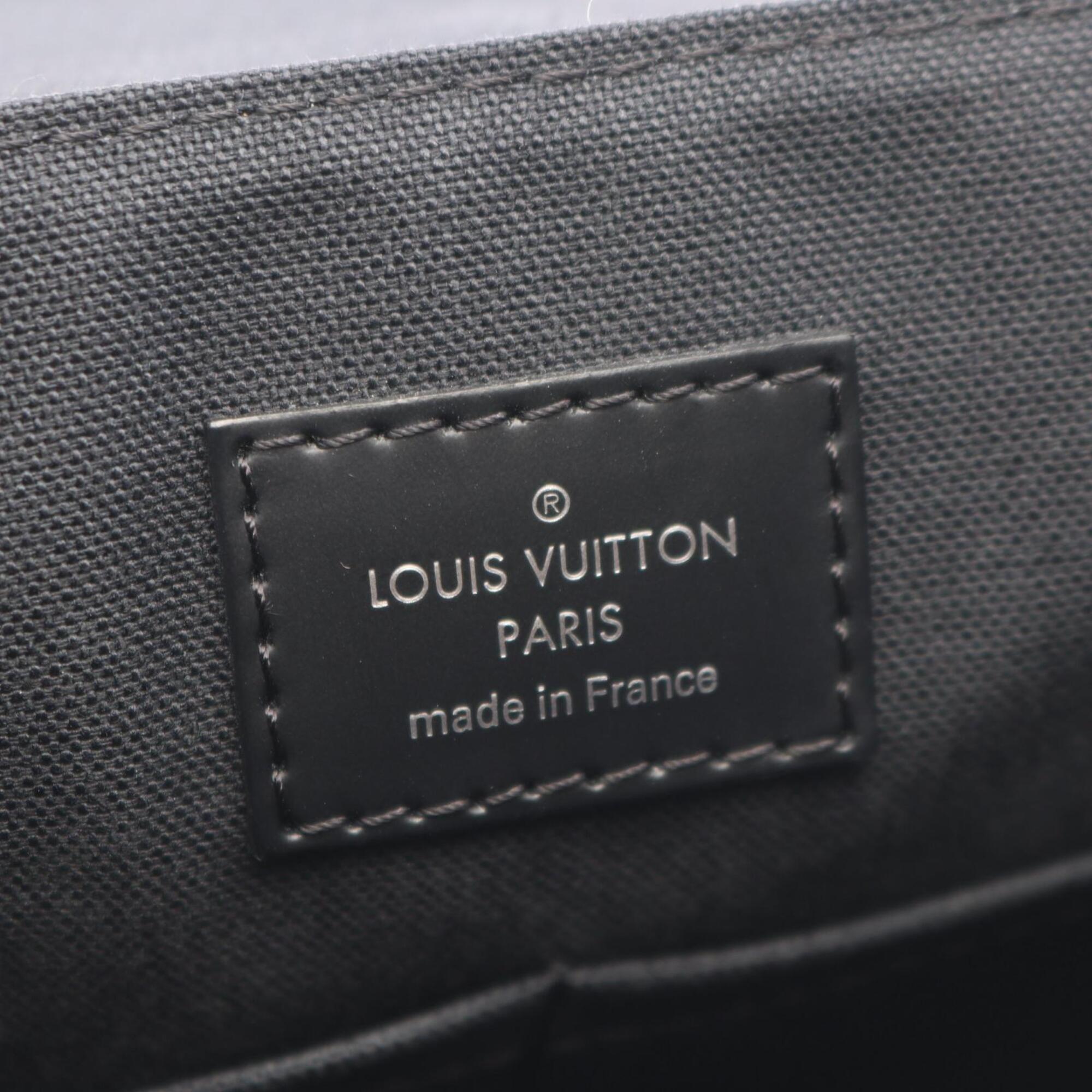 Louis Vuitton Black Damier Graphite Leather Handbag Shoulder Bag (Pre-Owned)