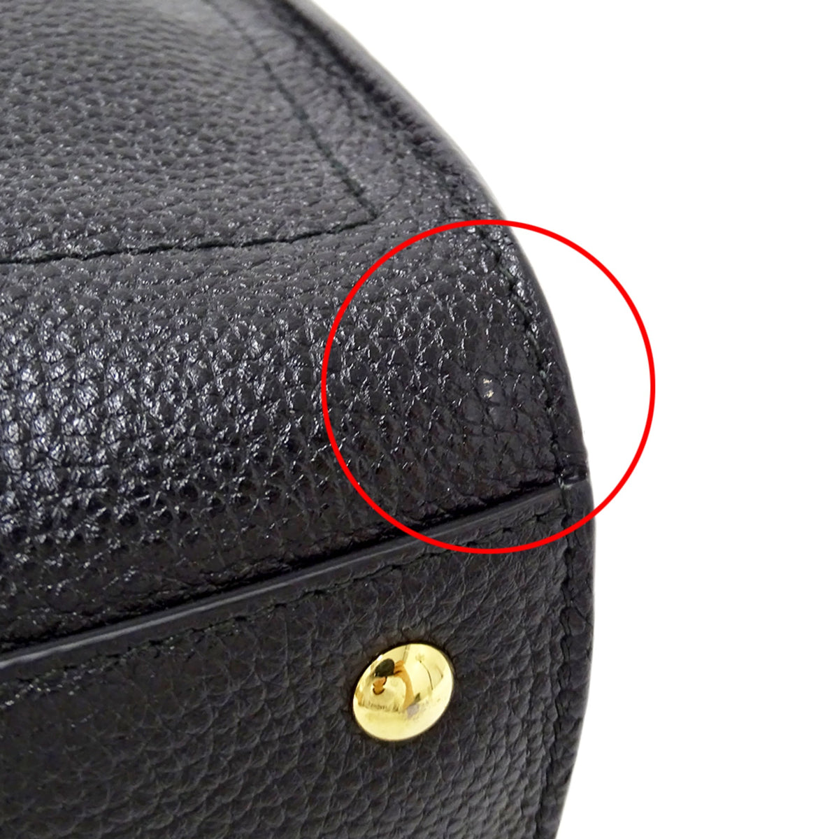 Salvatore Ferragamo Black Leather Handbag Shoulder Bag (Pre-Owned)
